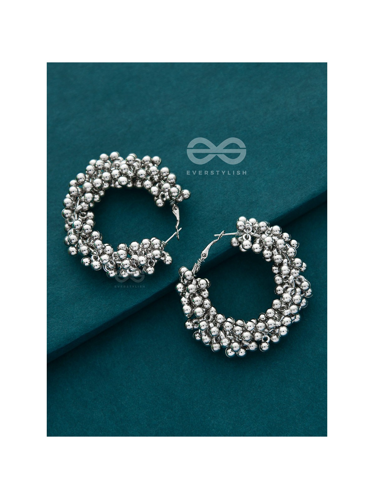 A Glimmer of Shimmer - Playful Embellished Hoops (Silver)
