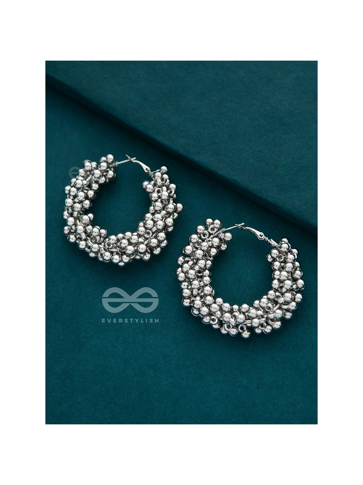 A Glimmer of Shimmer - Playful Embellished Hoops (Silver)