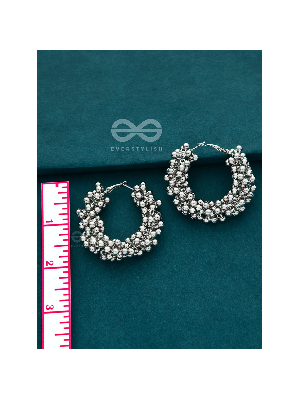 A Glimmer of Shimmer - Playful Embellished Hoops (Silver)