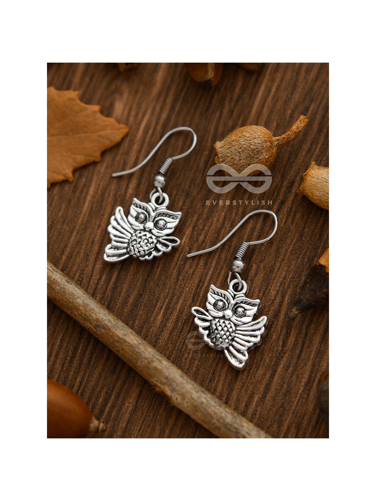 The Little Flying Owls - Tiny Trinket Earrings