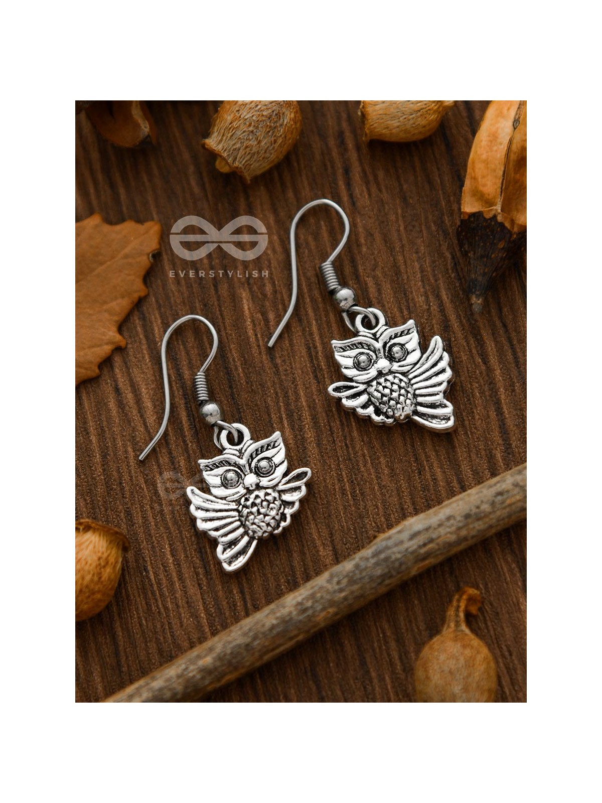 The Little Flying Owls - Tiny Trinket Earrings