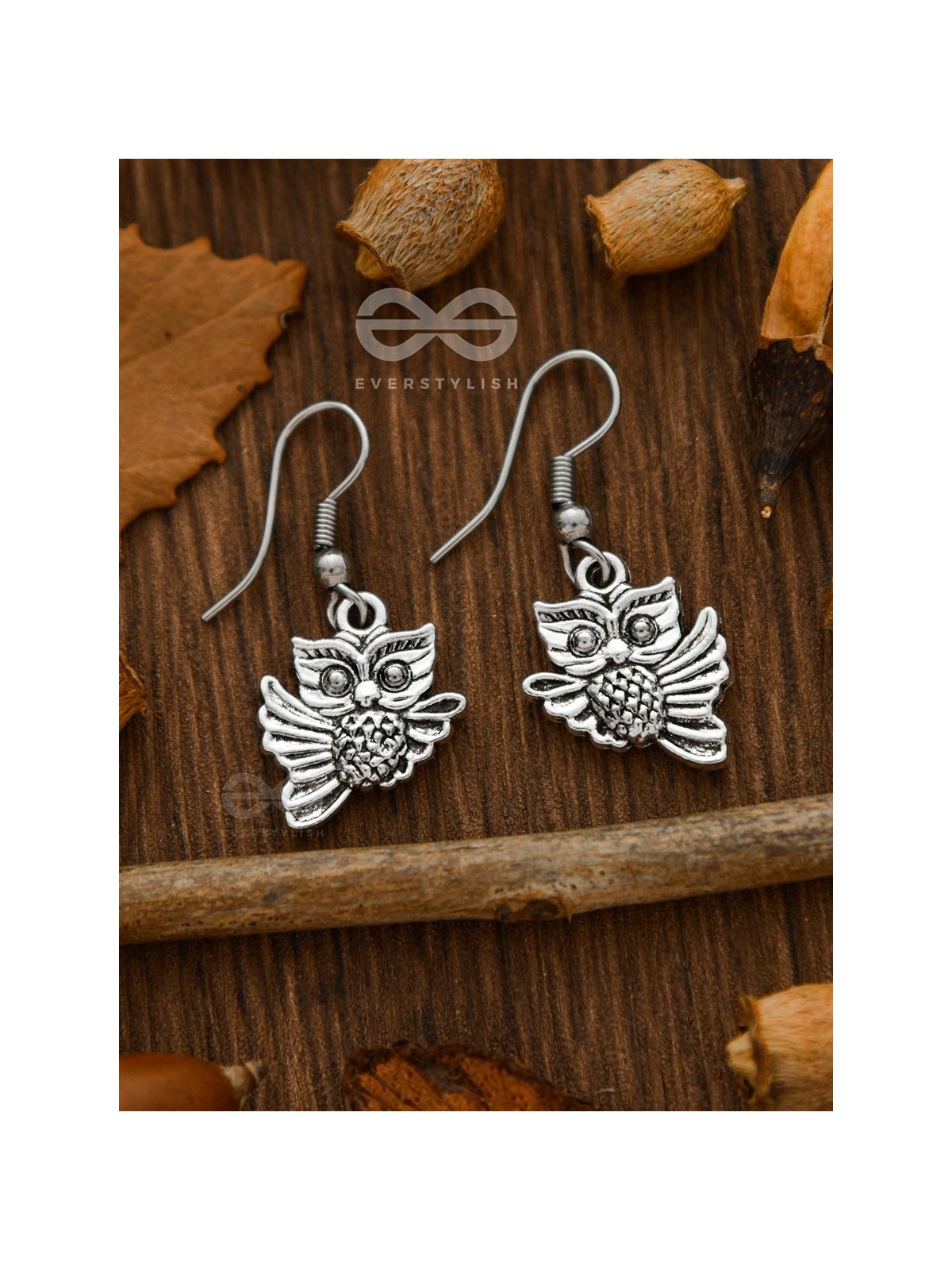 The Little Flying Owls - Tiny Trinket Earrings