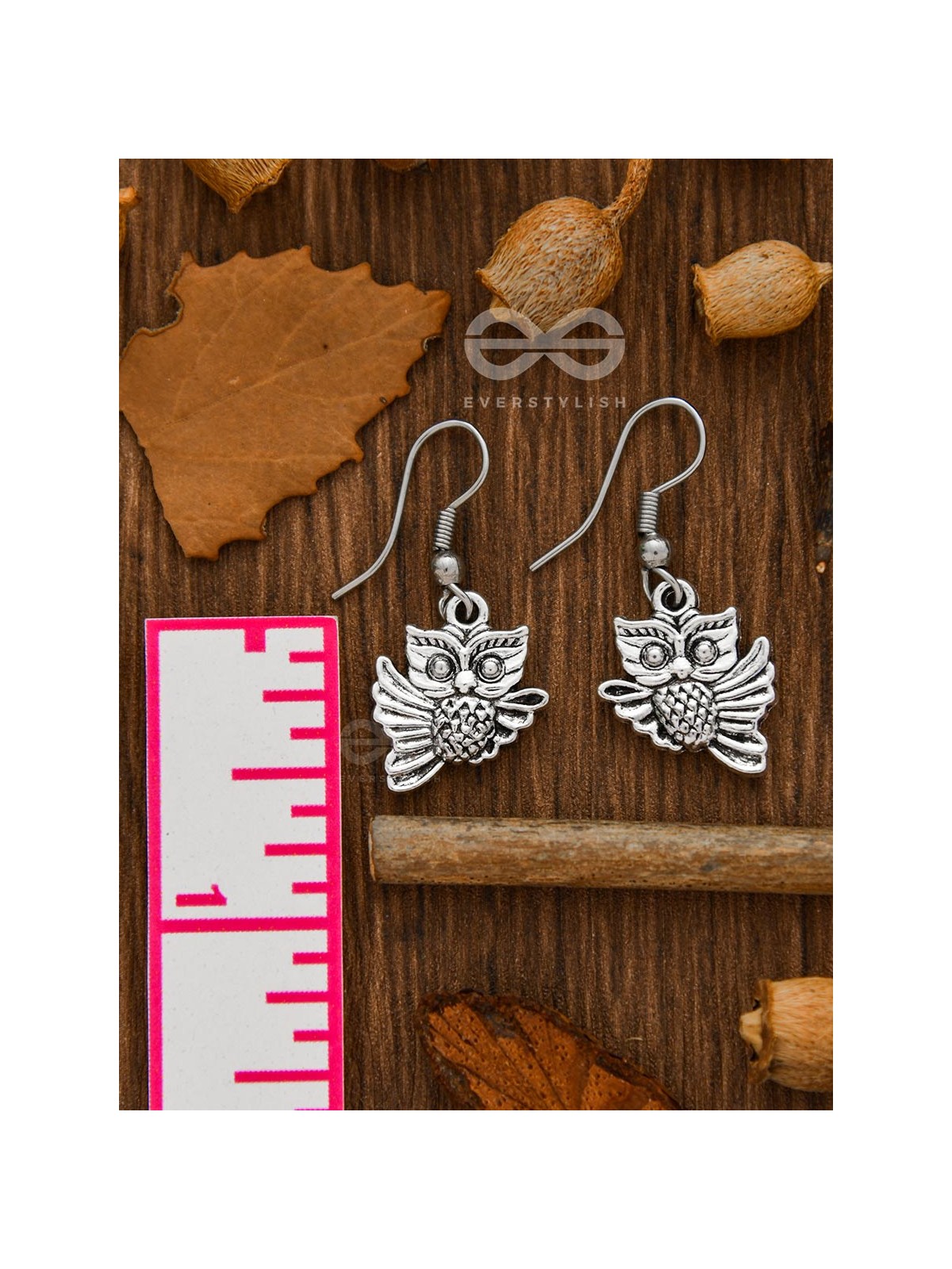 The Little Flying Owls - Tiny Trinket Earrings