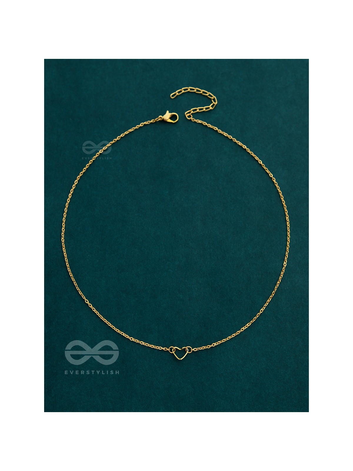 The Little Dainty Heart - Golden Neckpiece With Anti-Tarnish Coating