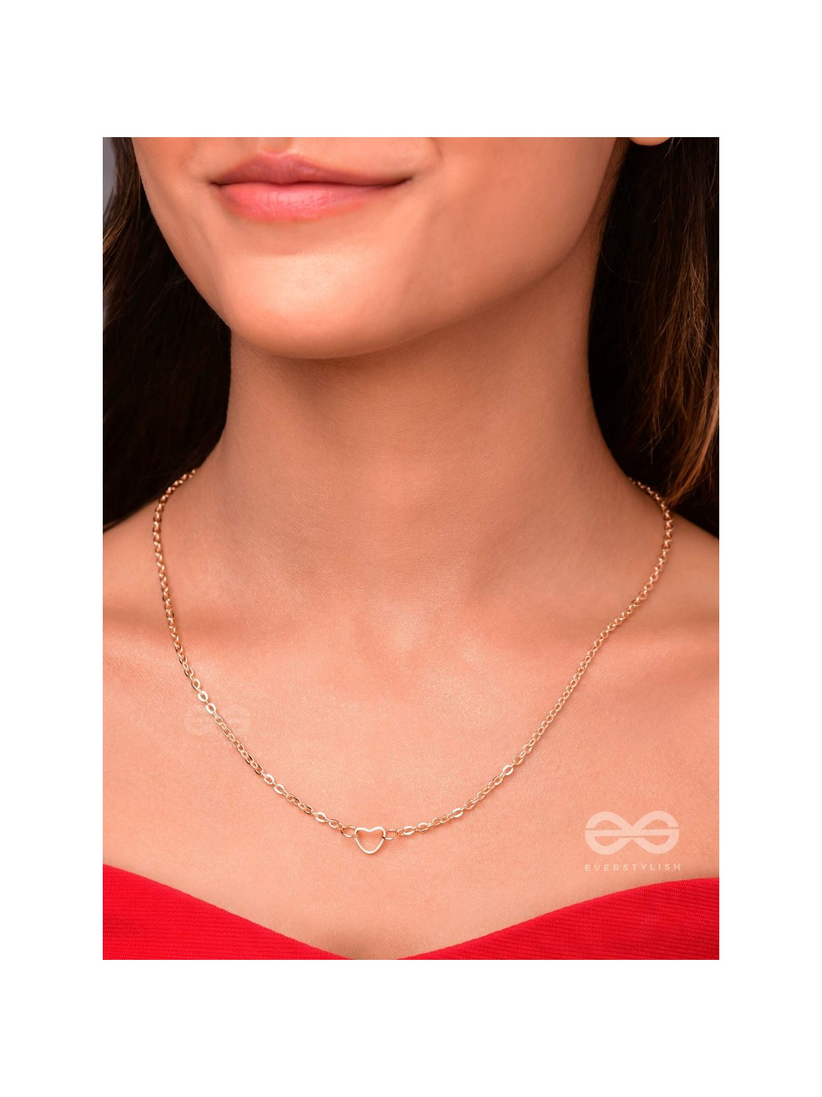 The Little Dainty Heart - Golden Neckpiece With Anti-Tarnish Coating