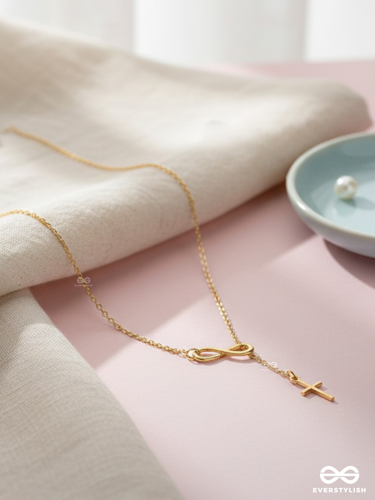 The Infinite Grace - Golden Statement Neckpiece With Anti-Tarnish Coating