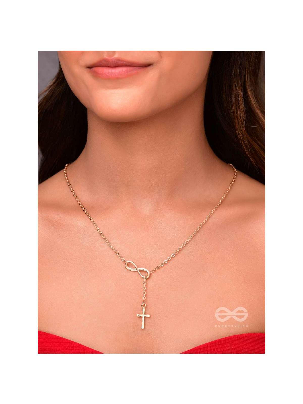 The Infinite Grace - Golden Statement Neckpiece With Anti-Tarnish Coating