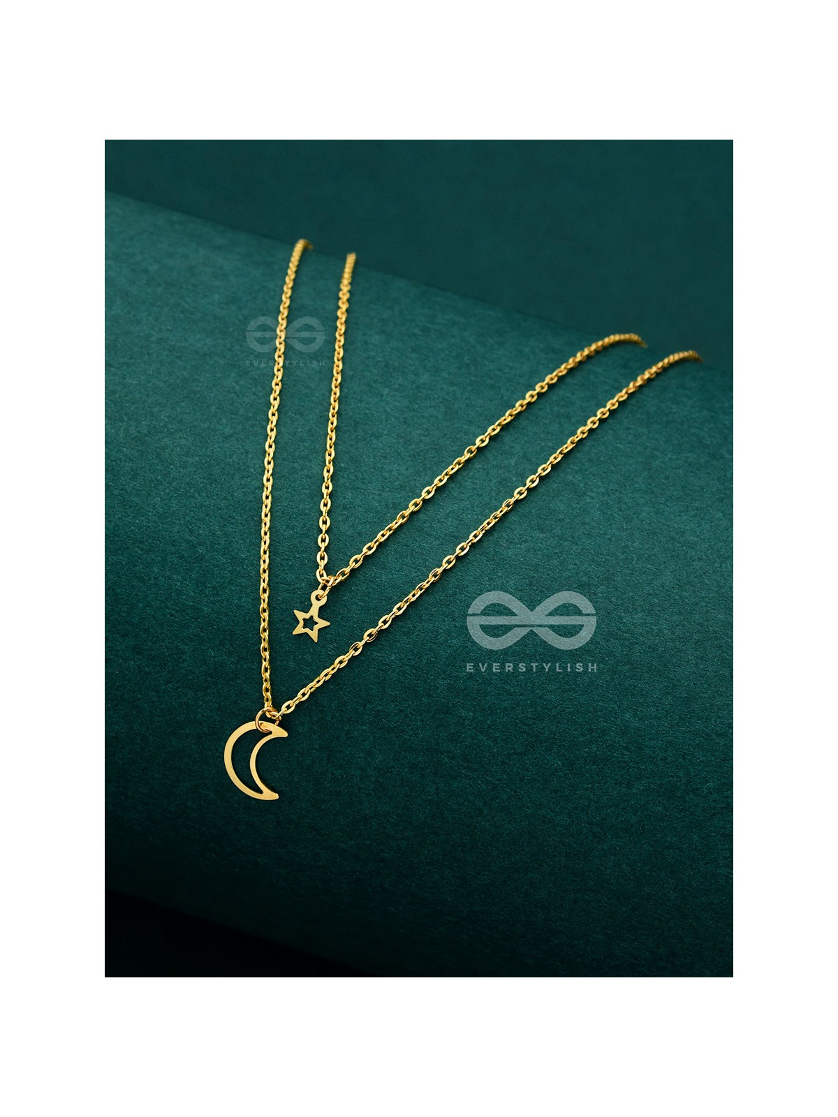 The Elegance Of Night Sky - Golden Multilayered Neckpiece With Anti-Tarnish Coating 