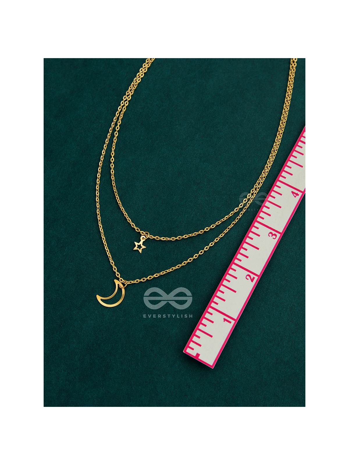 The Elegance Of Night Sky - Golden Multilayered Neckpiece With Anti-Tarnish Coating 