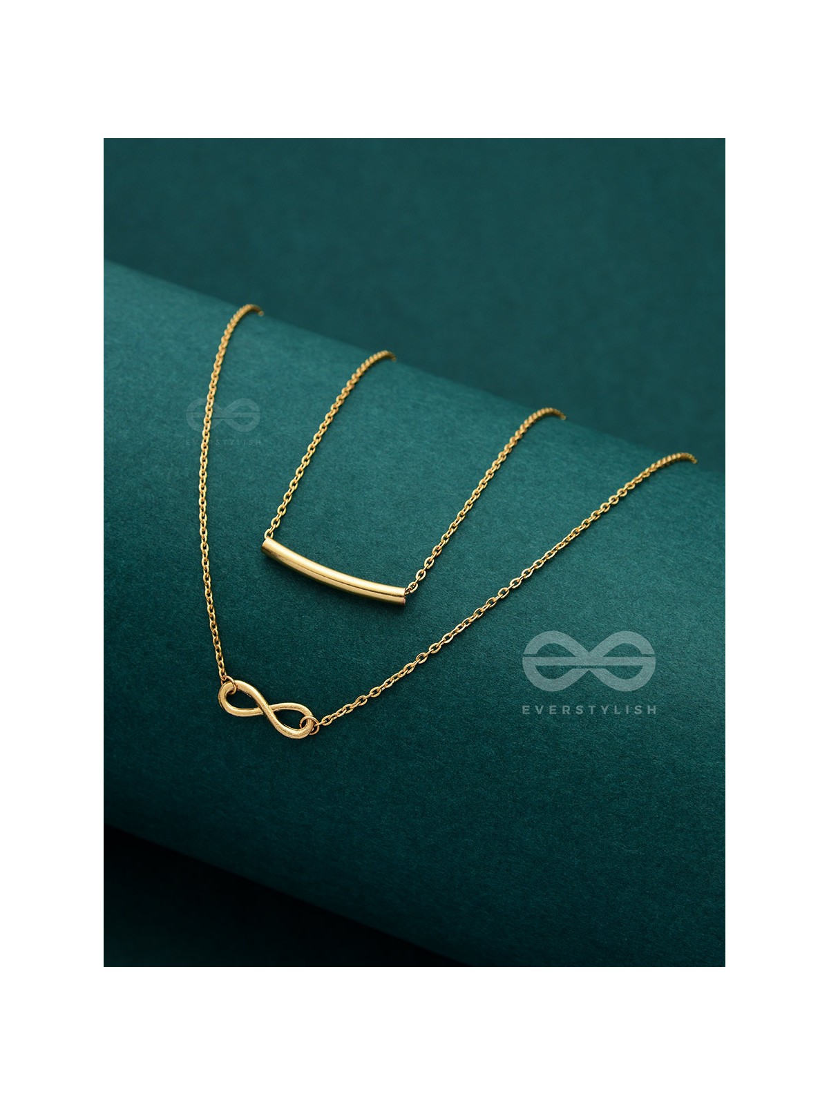 The Infinite Elegance - Golden Multilayered Neckpiece With Anti-Tarnish Coating