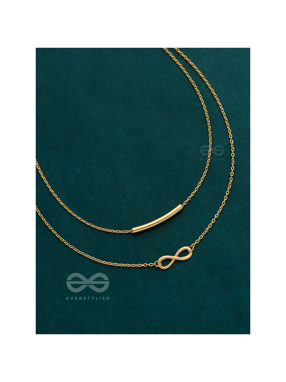 The Infinite Elegance - Golden Multilayered Neckpiece With Anti-Tarnish Coating