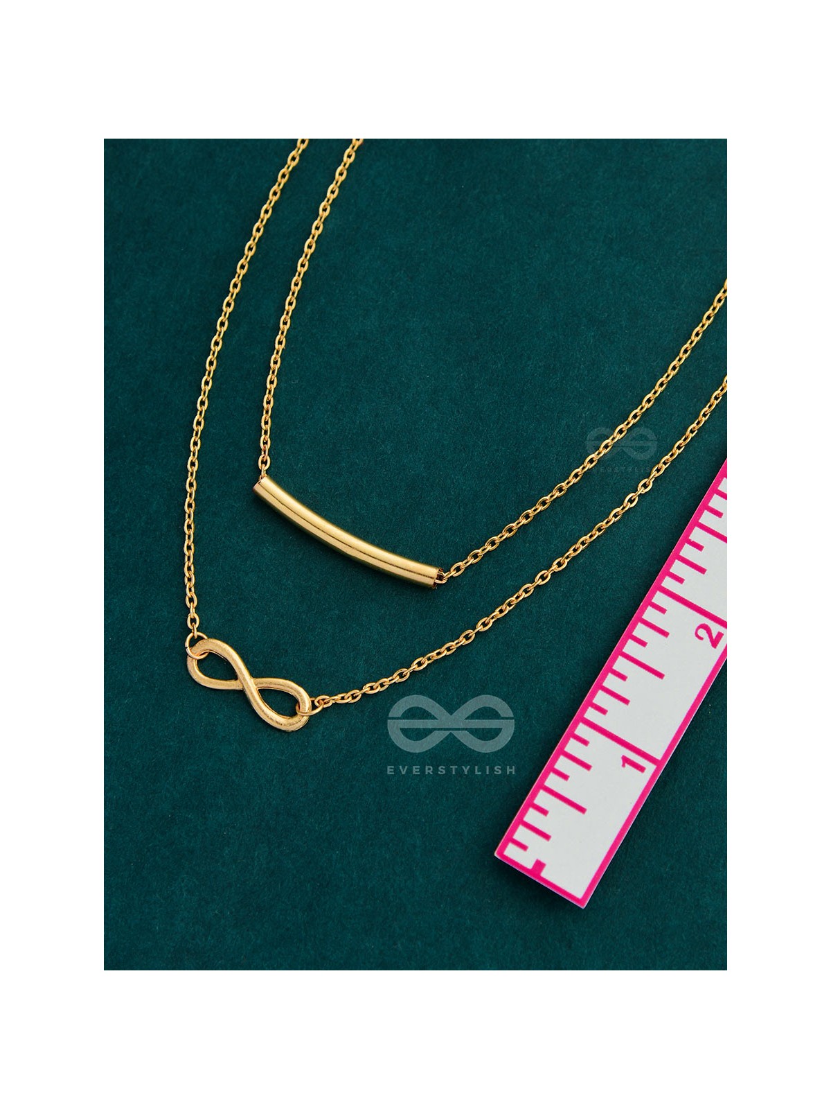 The Infinite Elegance - Golden Multilayered Neckpiece With Anti-Tarnish Coating