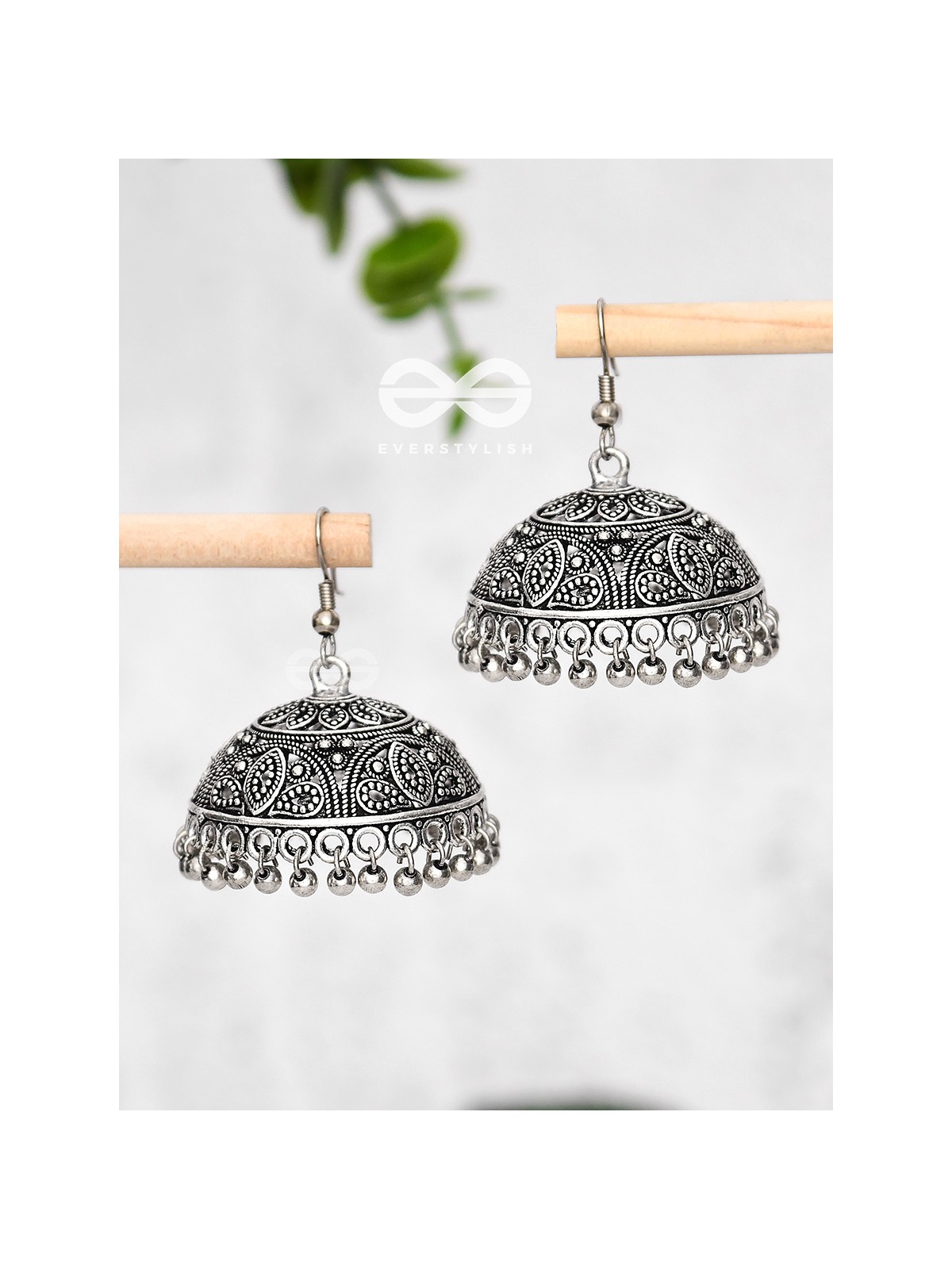 The Nature Motifs - Intricate Statement Boho Jhumkas