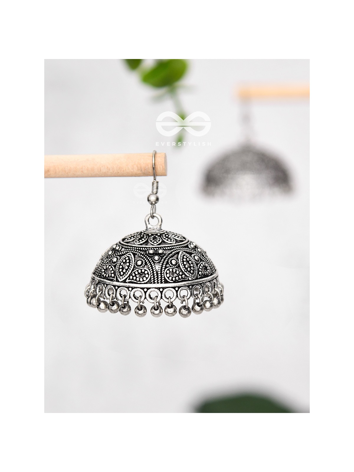 The Nature Motifs - Intricate Statement Boho Jhumkas