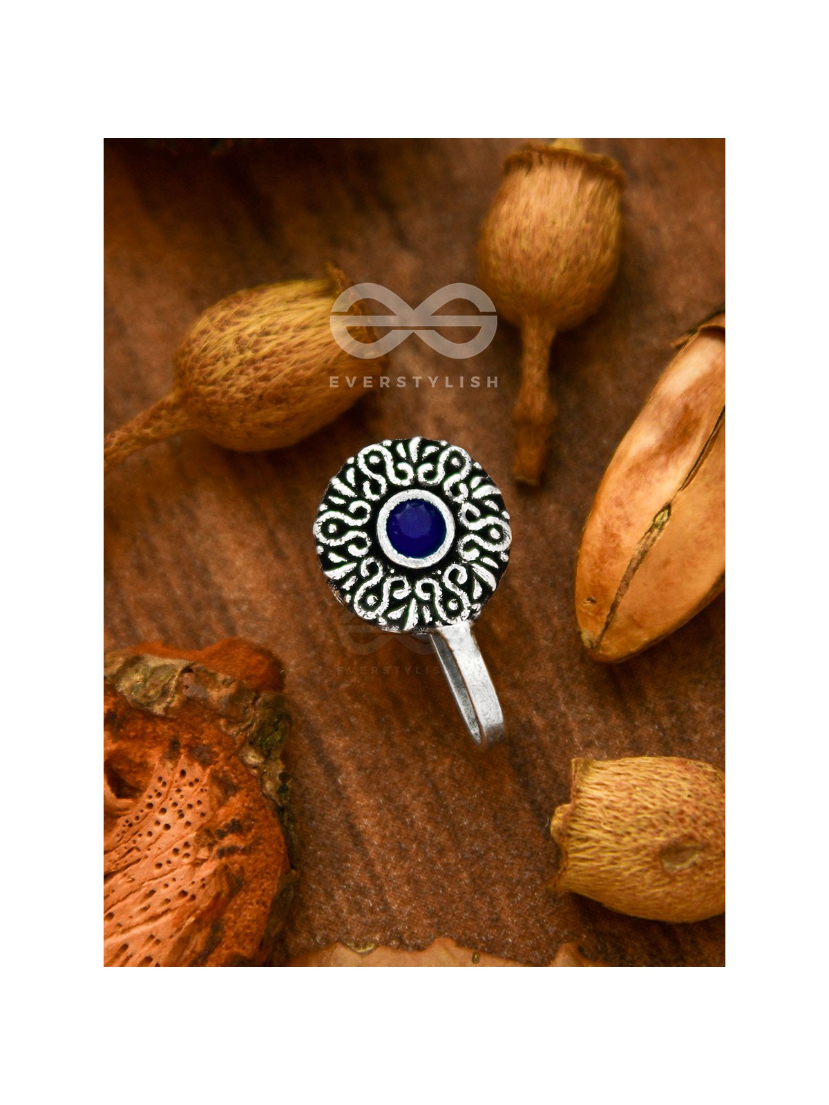 The Noble Motifs - Non-Pierced Boho Nosepin (Sapphire Blue)