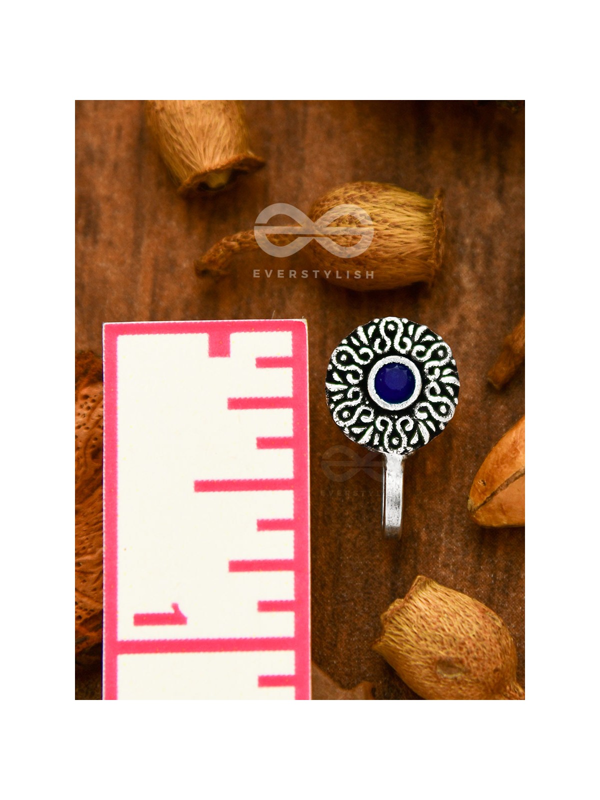 The Noble Motifs - Non-Pierced Boho Nosepin (Sapphire Blue)