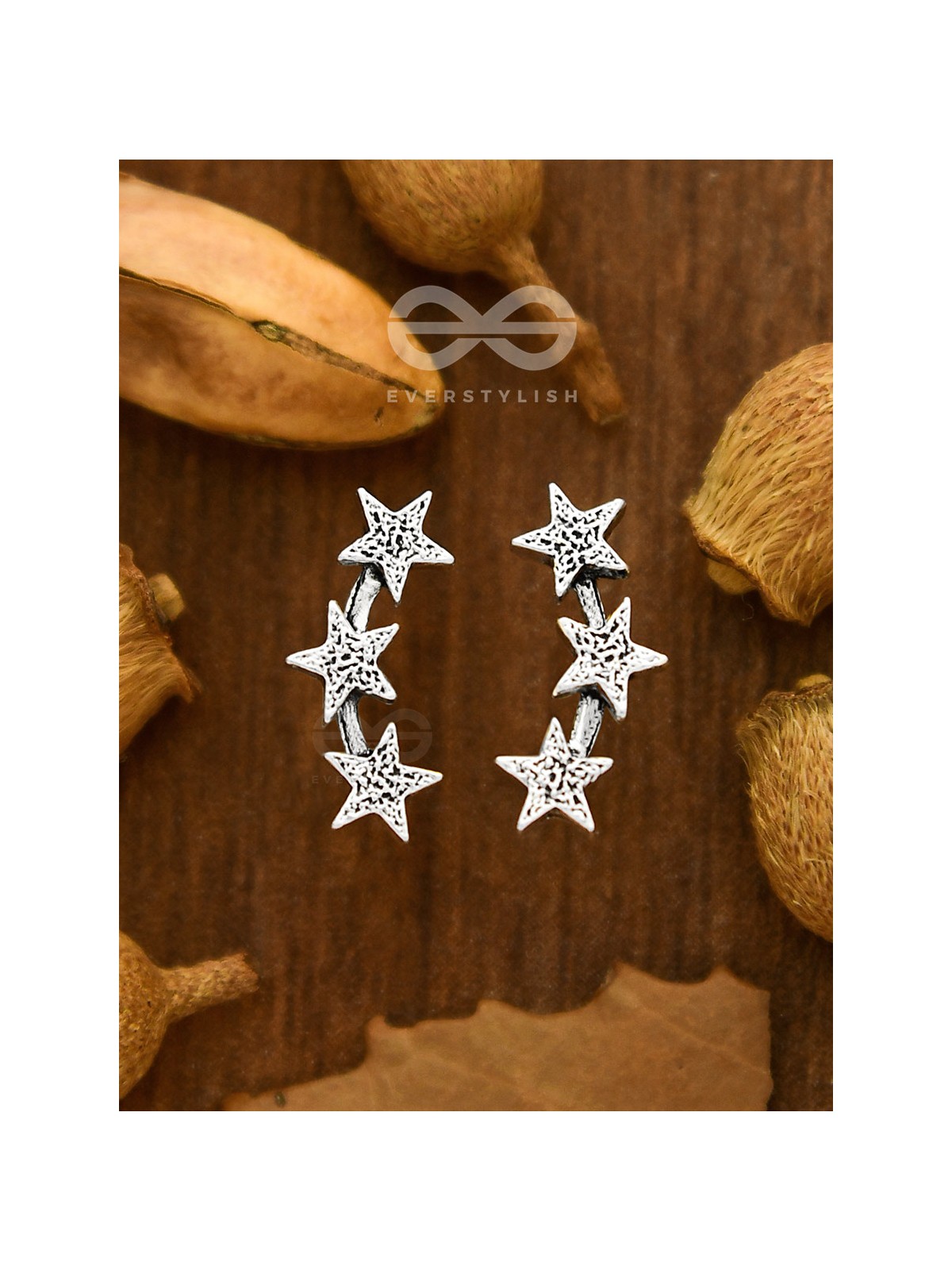  The Charming Triple Star Studs - Tiny Trinket Collection