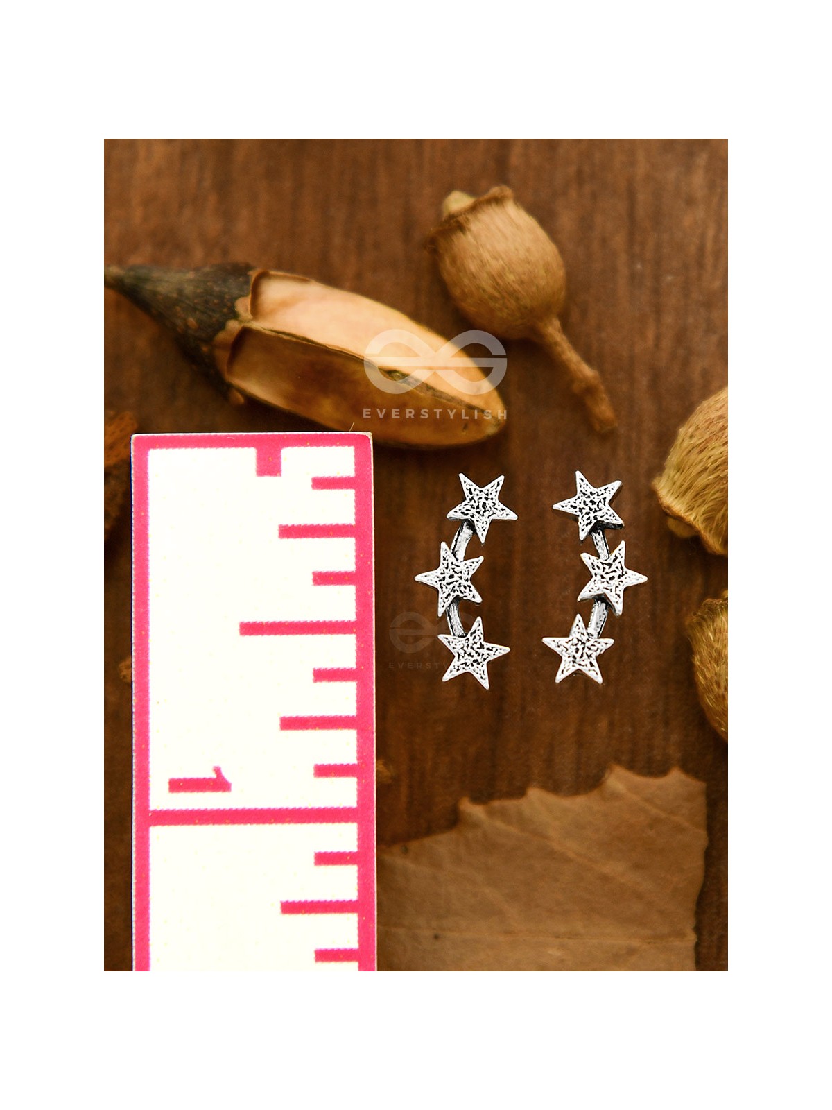  The Charming Triple Star Studs - Tiny Trinket Collection