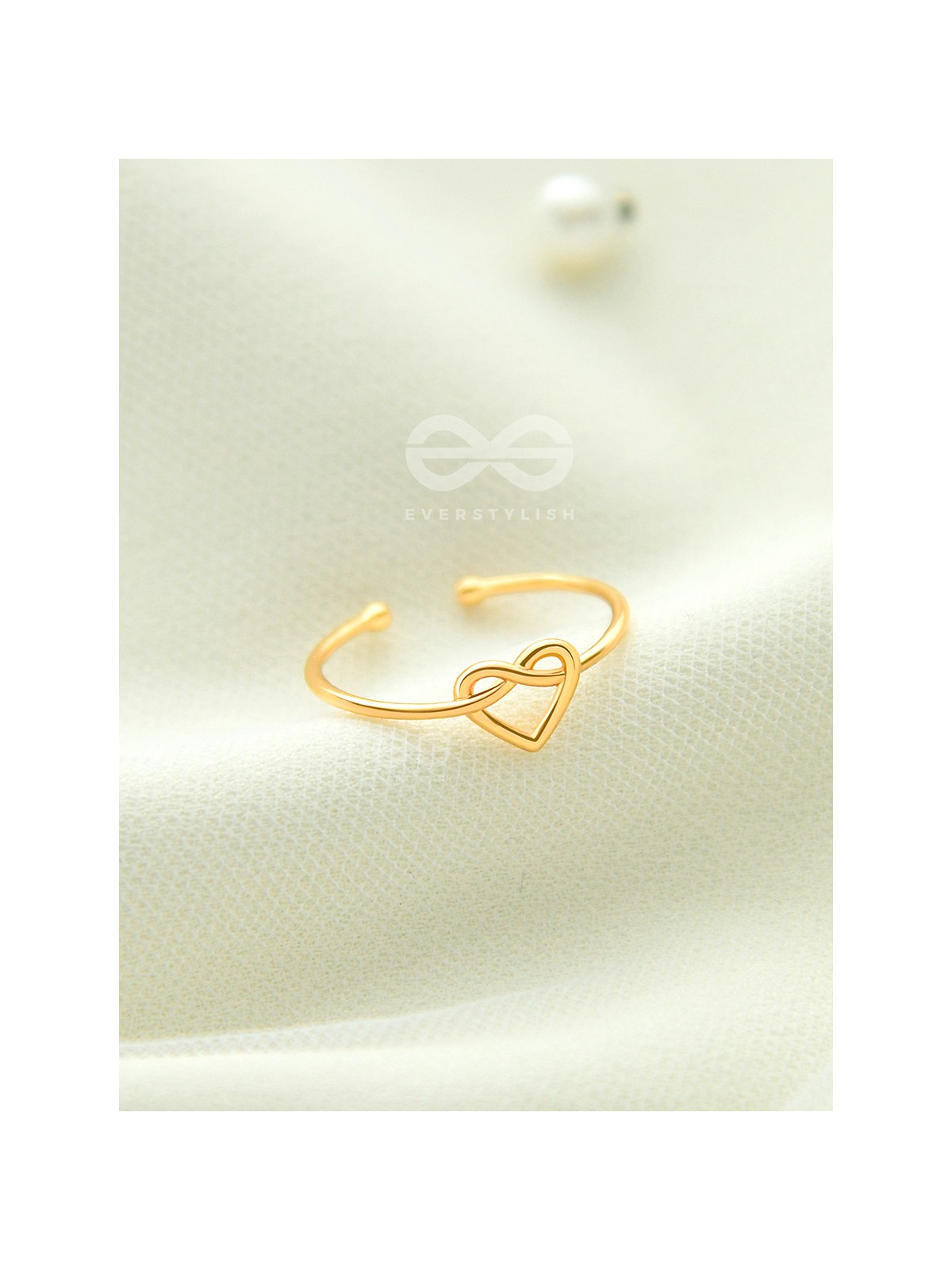 The Tangled Heart - Golden Adjustable Ring