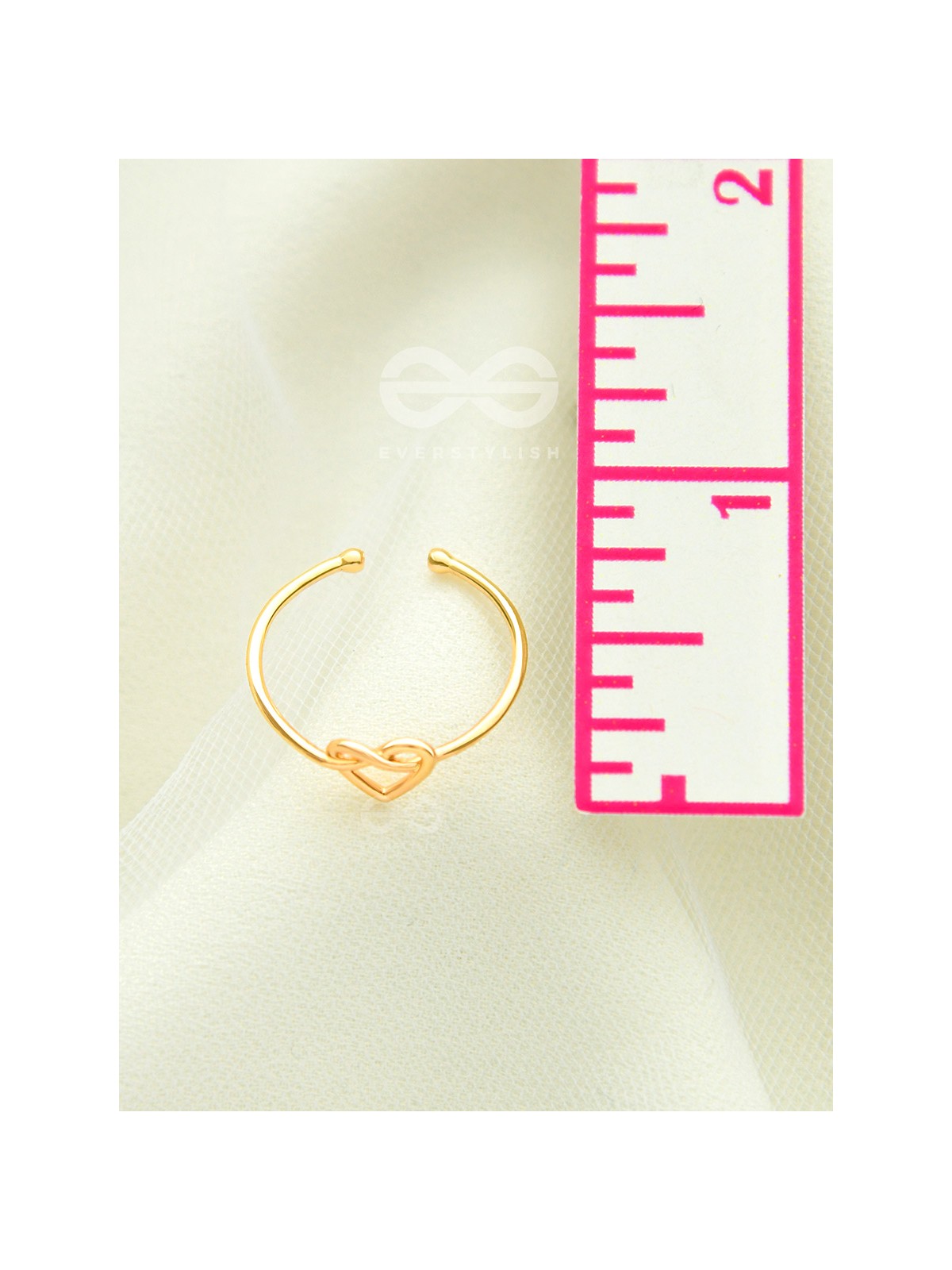 The Tangled Heart - Golden Adjustable Ring