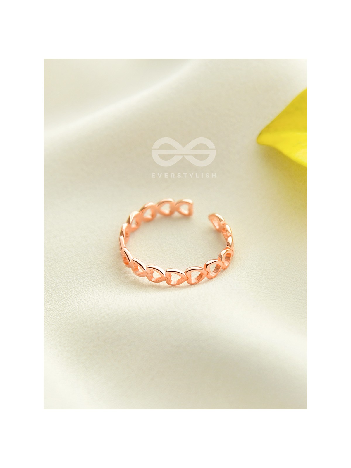 Hearts Wrapped Around My Finger - Golden Adjustable Ring