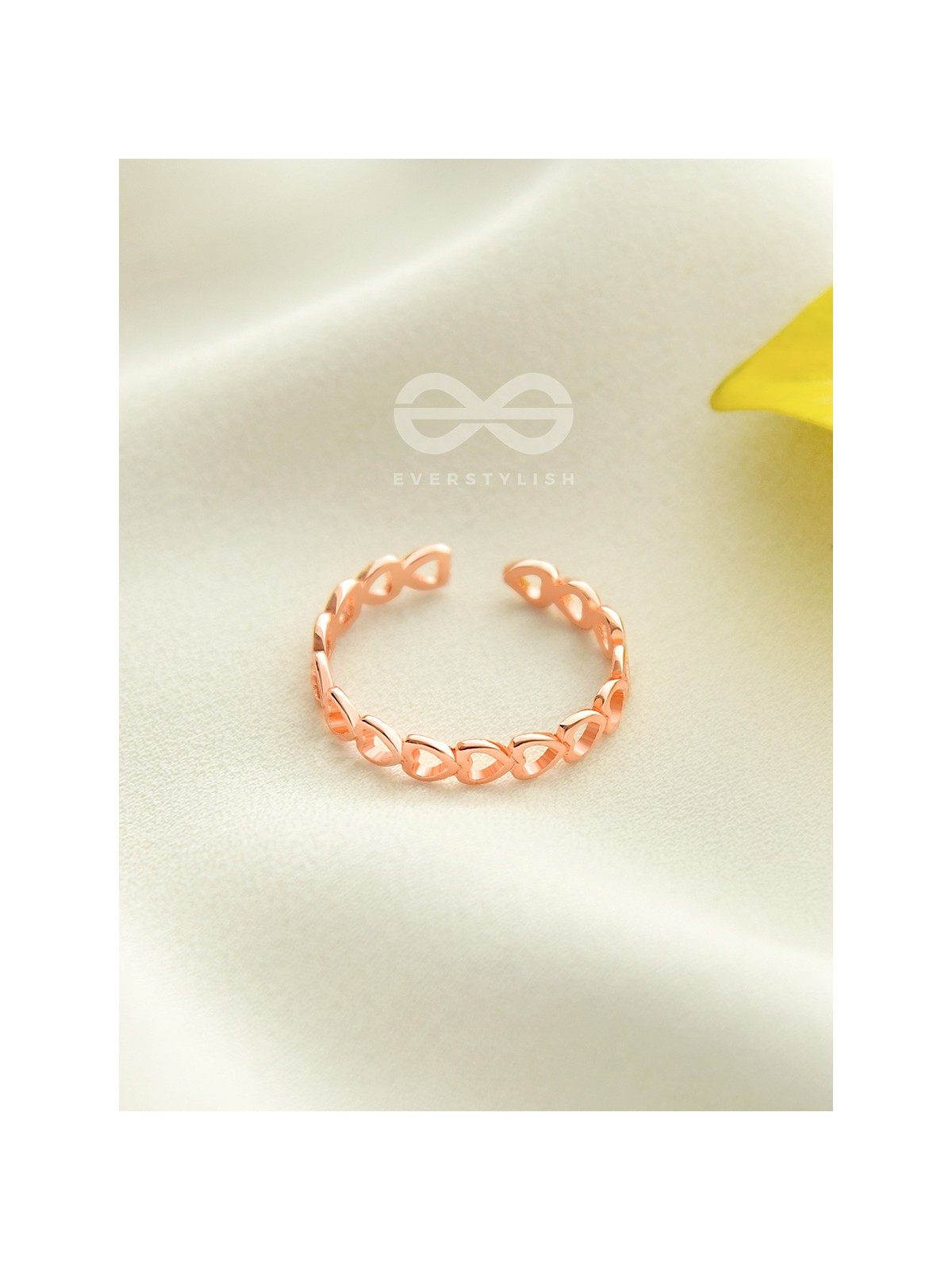 Hearts Wrapped Around My Finger - Golden Adjustable Ring