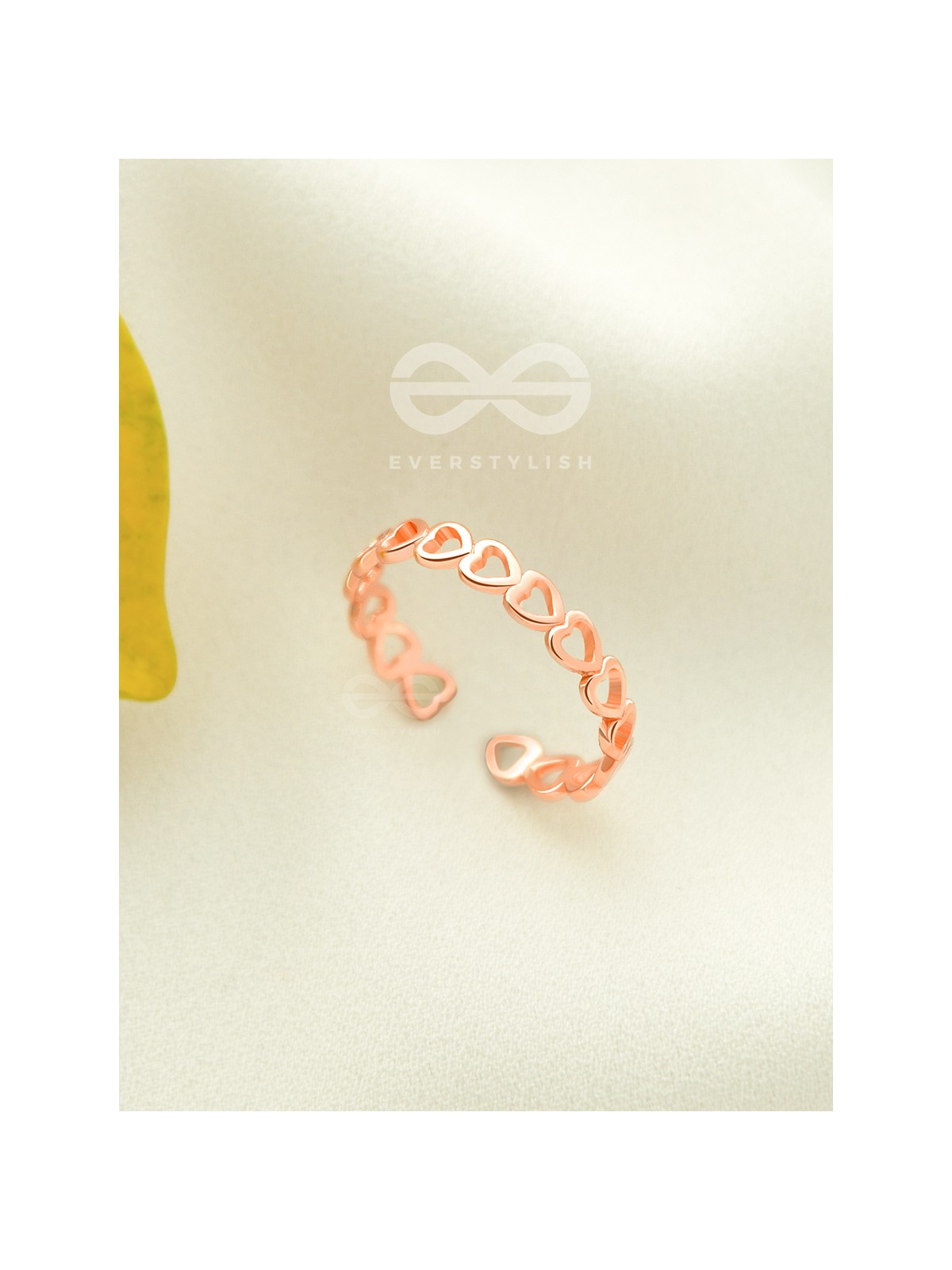 Hearts Wrapped Around My Finger - Golden Adjustable Ring