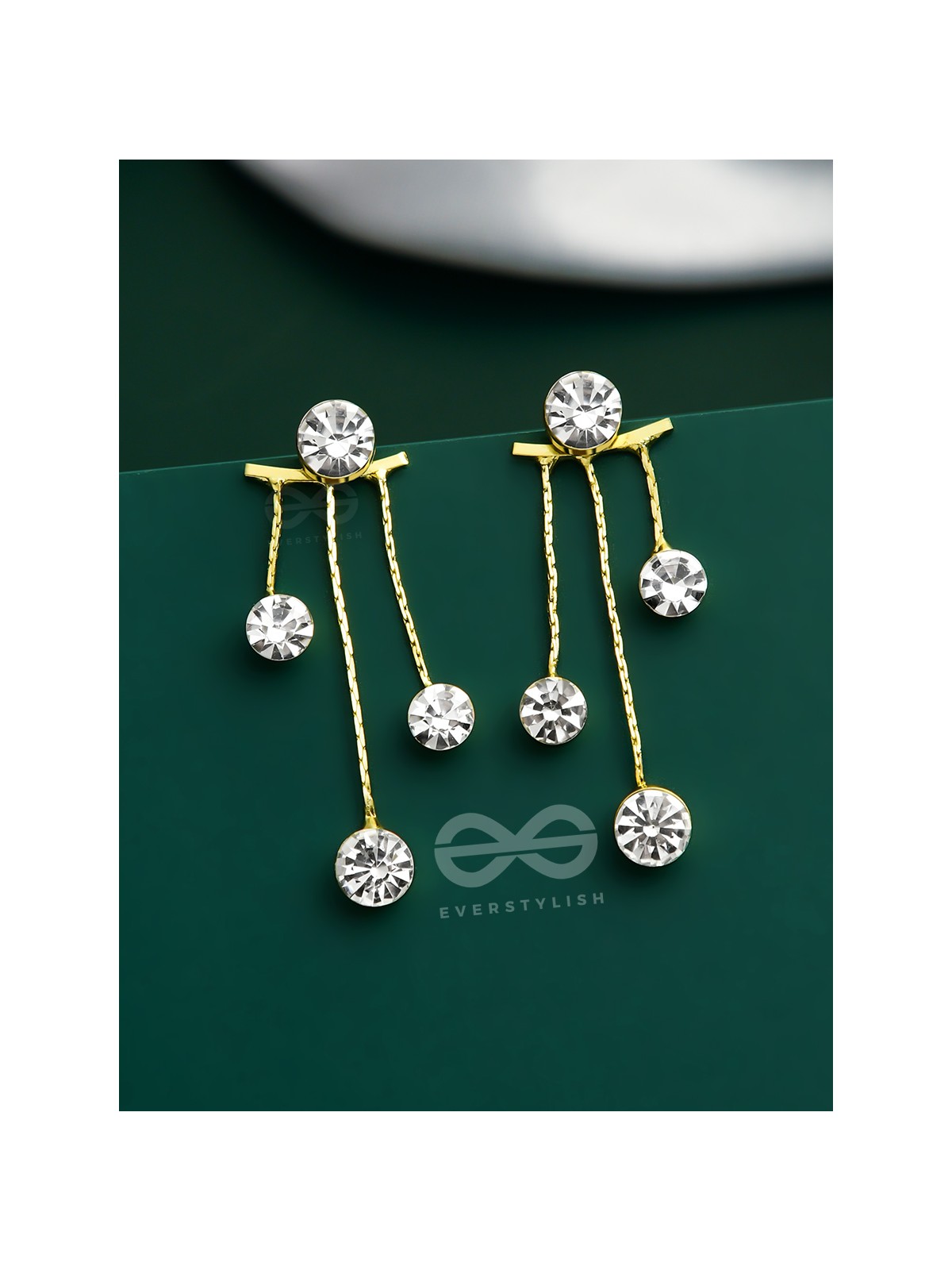 The Crystal Constellation - Statement Golden Earrings