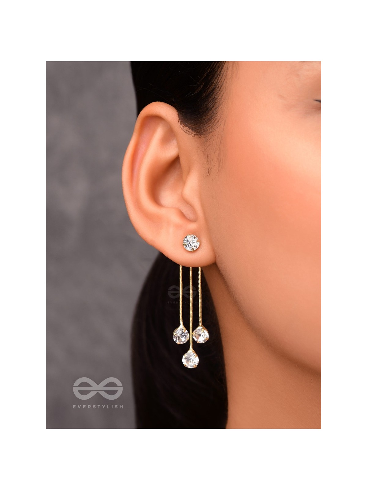 The Crystal Constellation - Statement Golden Earrings