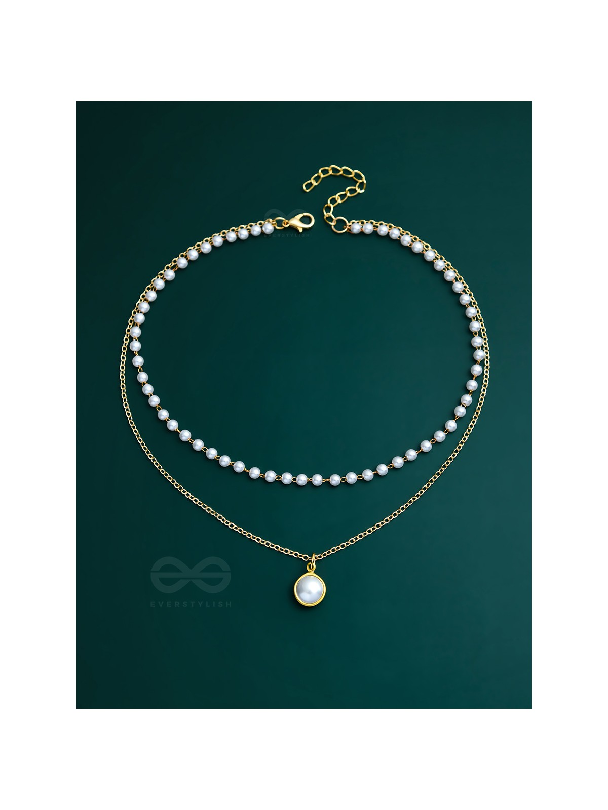 The Goddess Of Pearls - Statement Golden Neckpiece With Anti-Tarnish Coating 