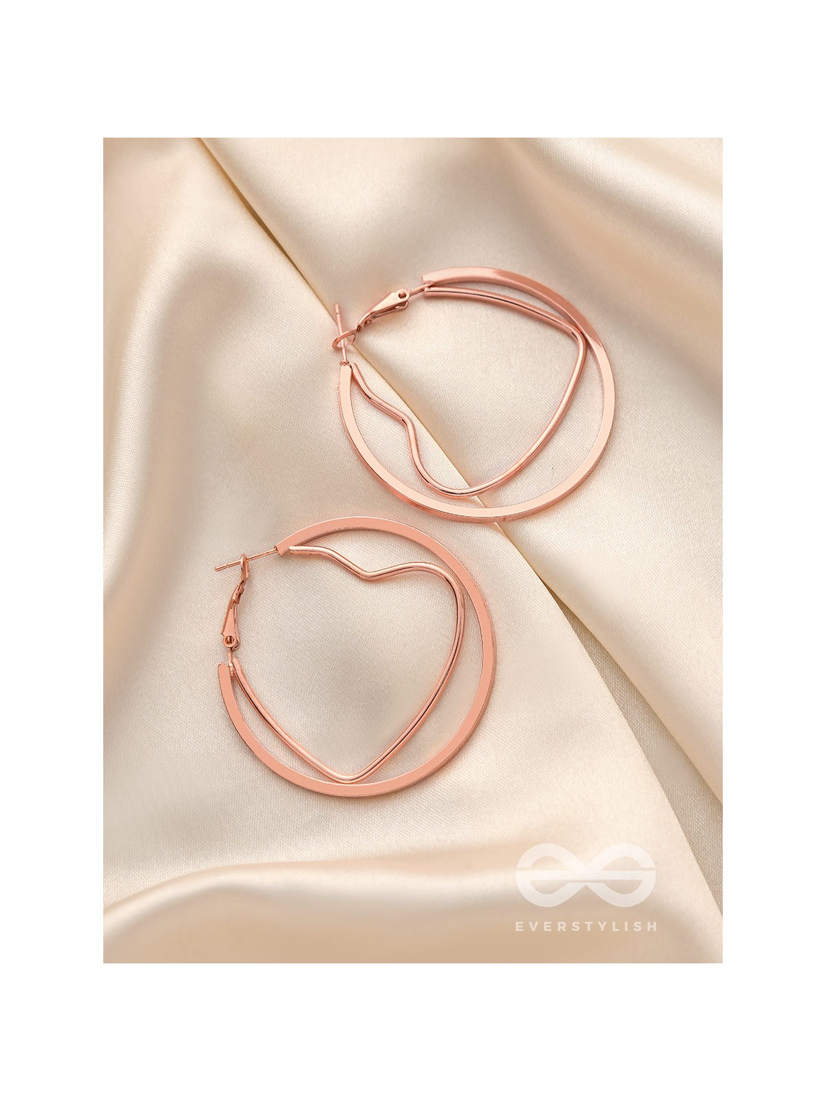 Stuck in a Love-Loop - Rose-Gold Hoop earrings 