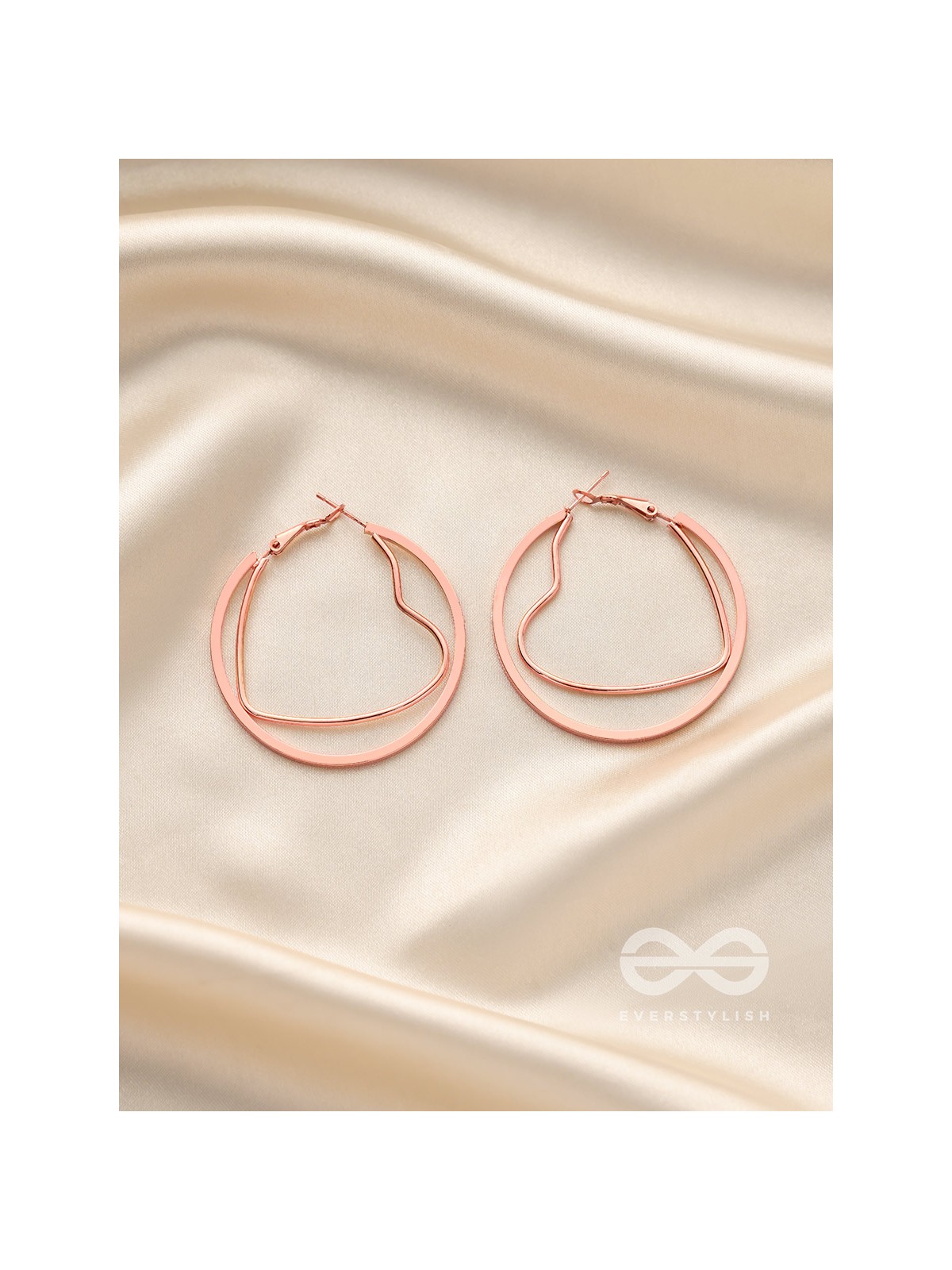 Stuck in a Love-Loop - Rose-Gold Hoop earrings 