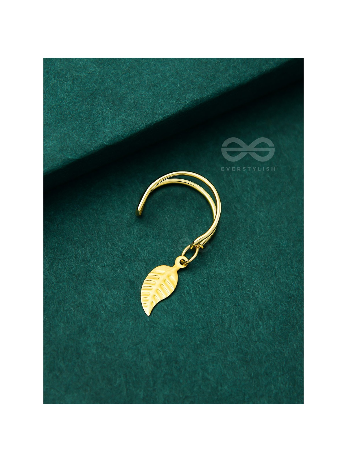 The Last Leaf - Golden Casual Earcuff (One Ear)