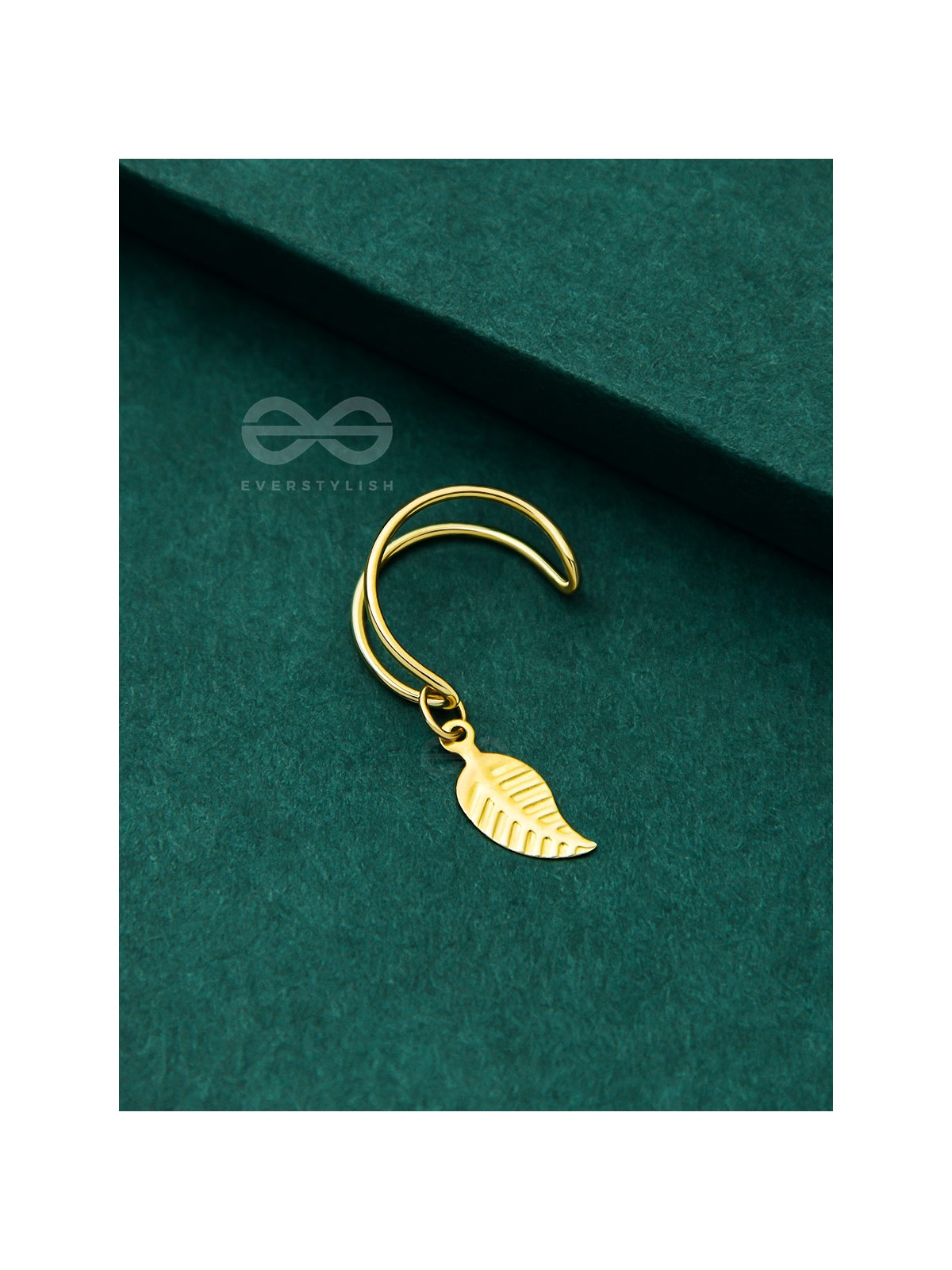 The Last Leaf - Golden Casual Earcuff (One Ear)