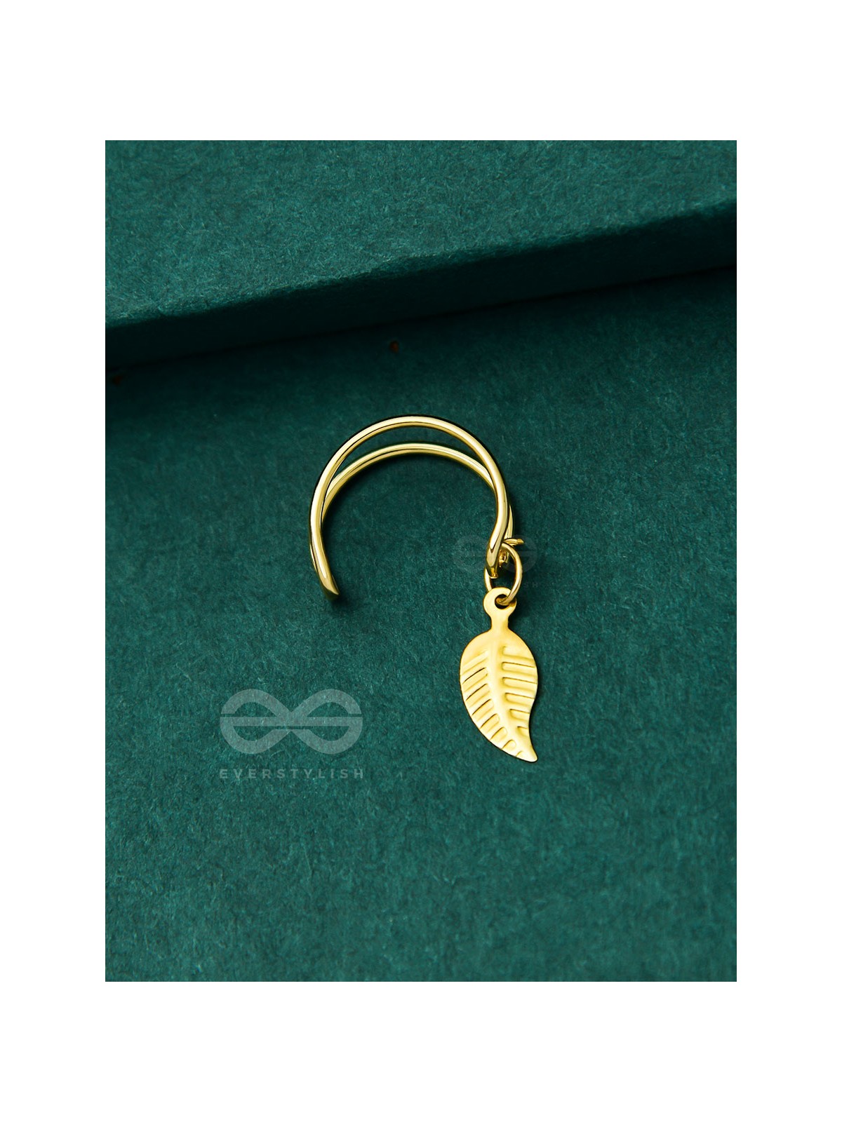 The Last Leaf - Golden Casual Earcuff (One Ear)