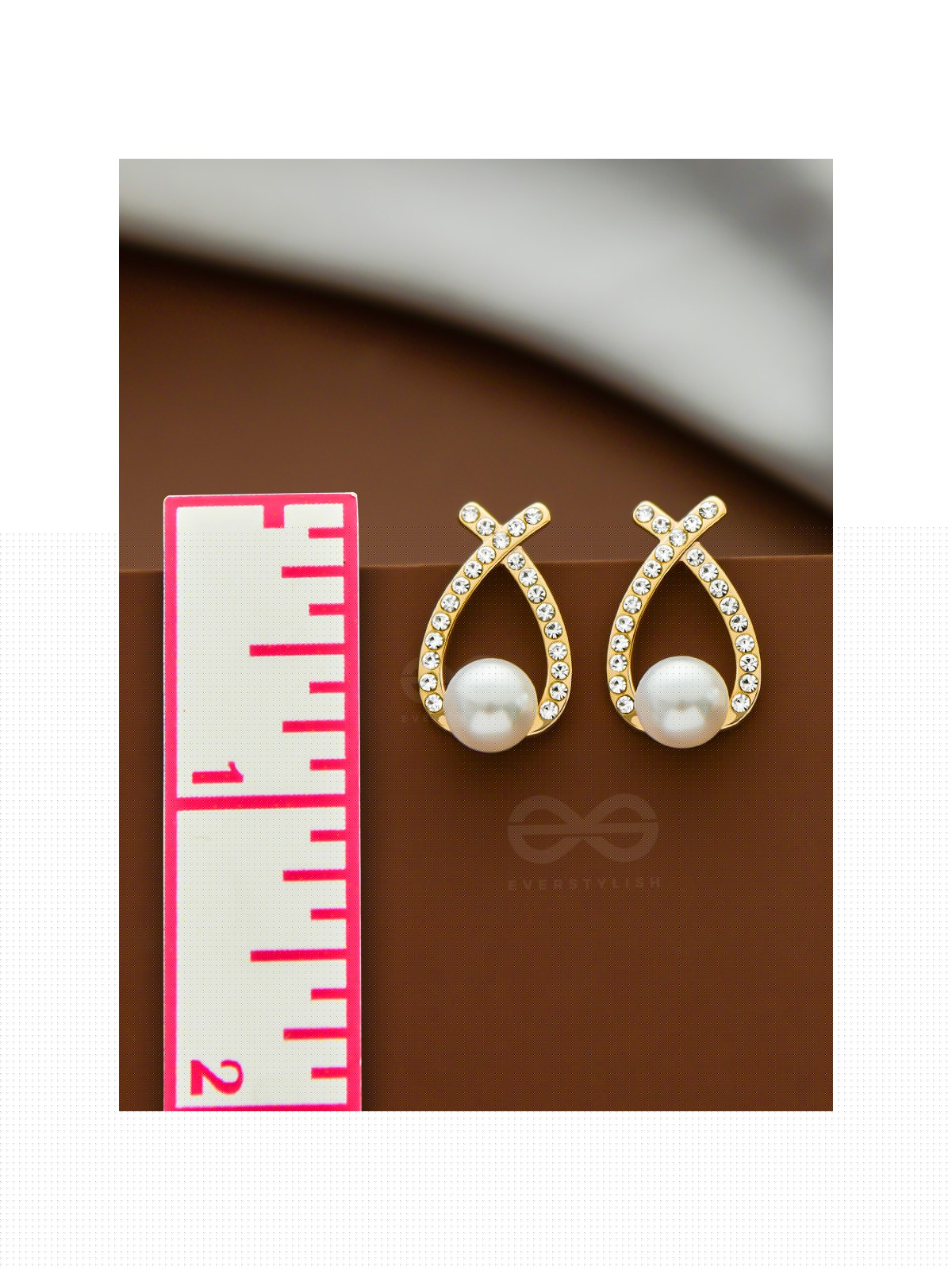 The Pearls of Excellence - Golden Embellished Earrings