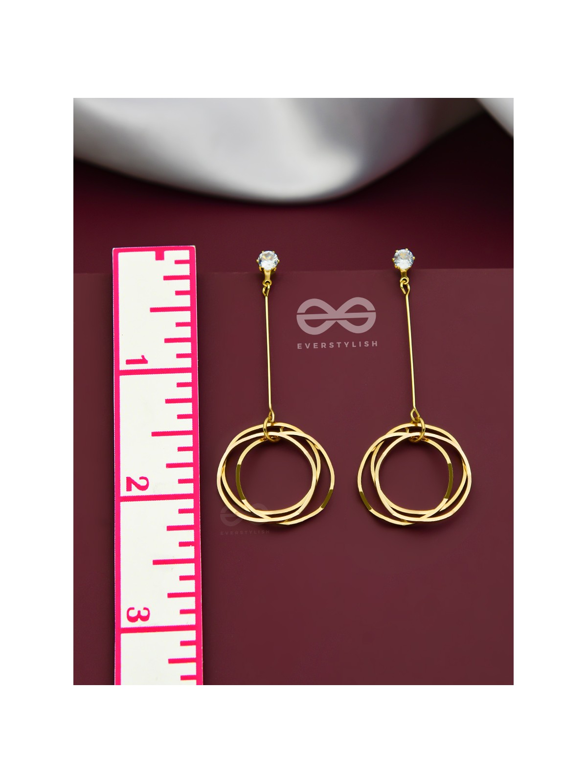 The Dangling Ringlets - Golden Casual Earrings