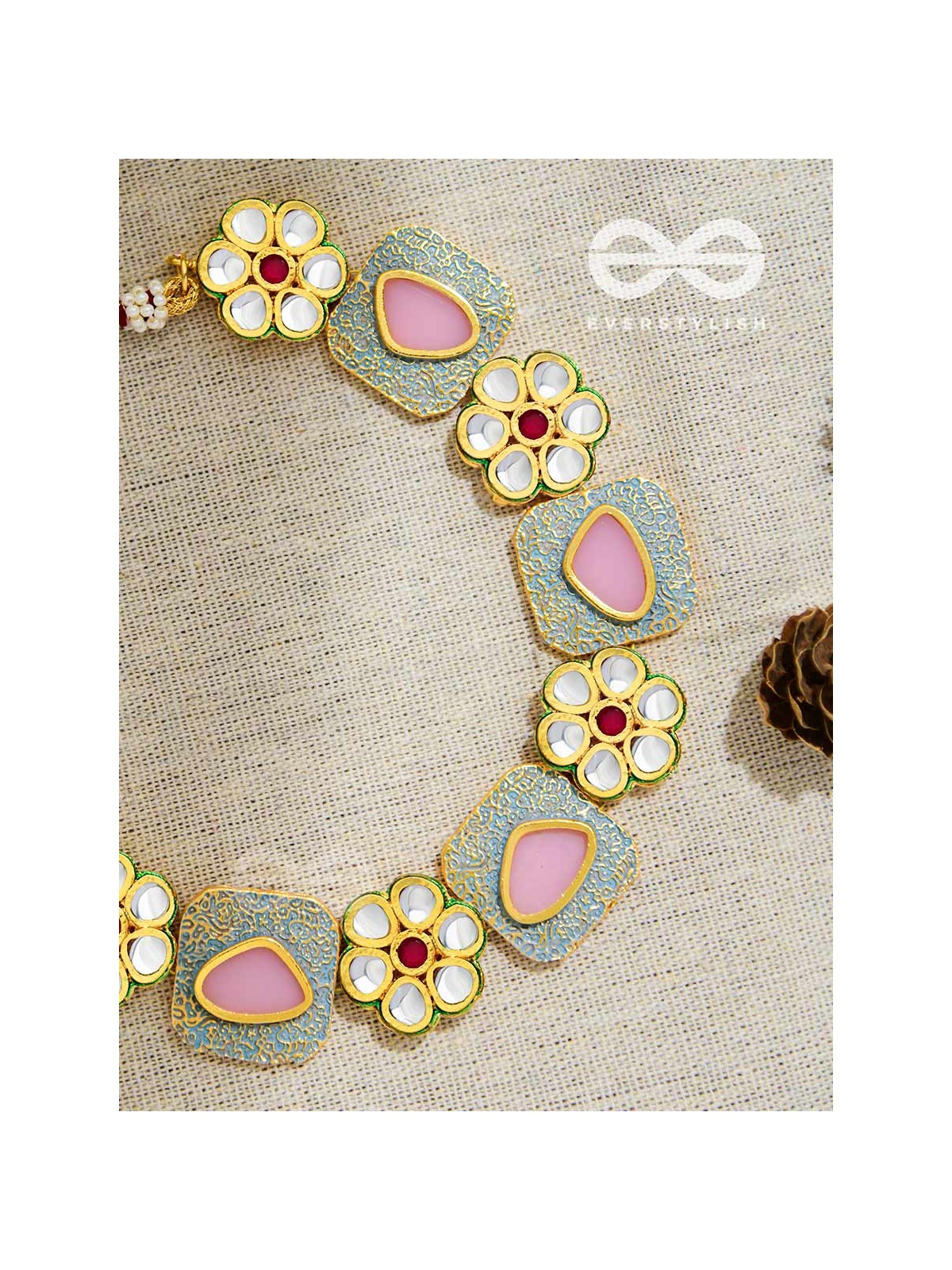 The Royal Indulgence - Statement Golden Set of Neckpiece and Earrings