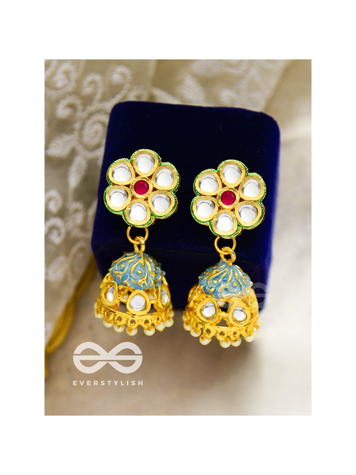 The Royal Indulgence - Statement Golden Set of Neckpiece and Earrings