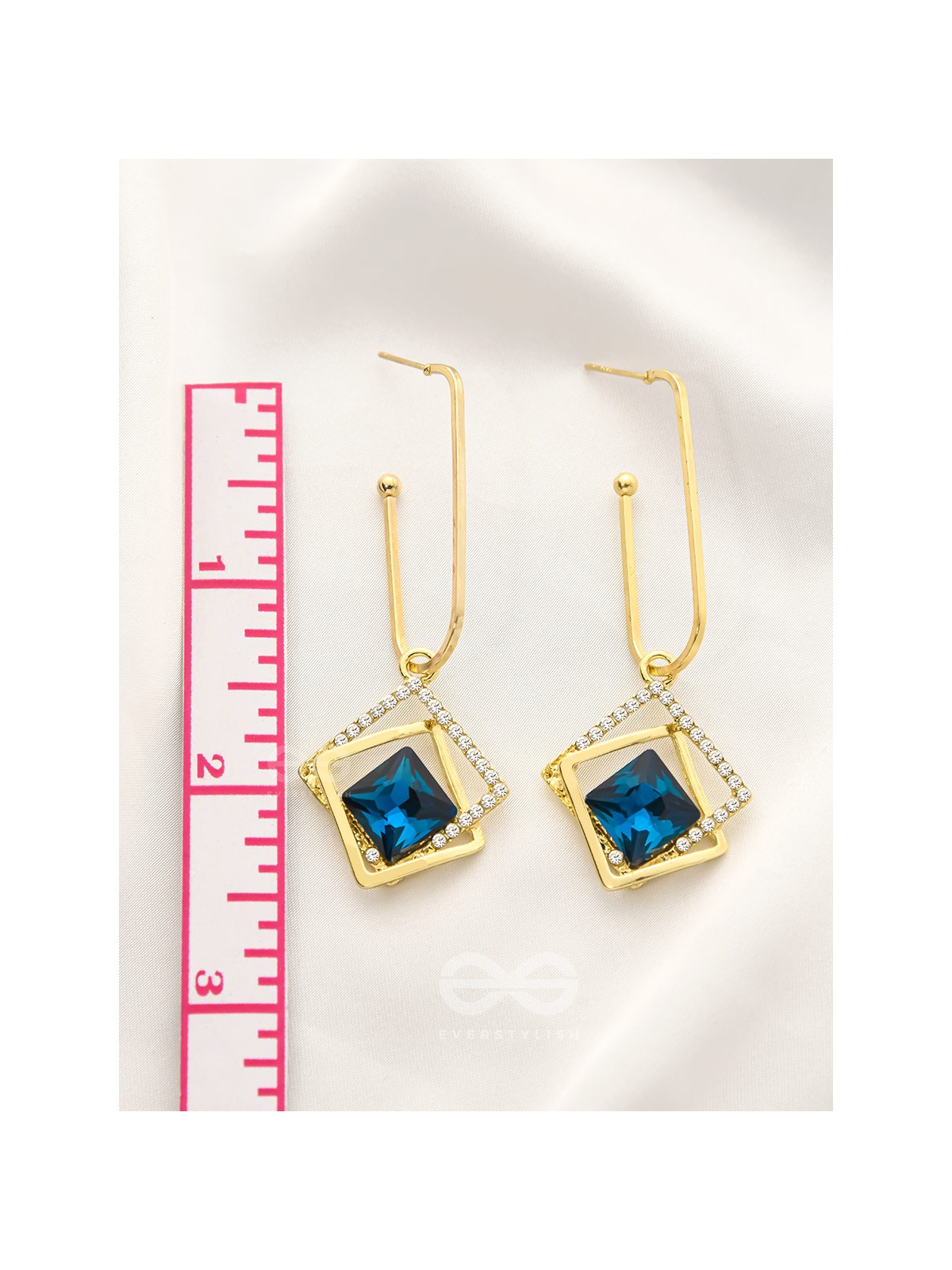 The Whimsical Heart of the Ocean - Golden Statement Earrings