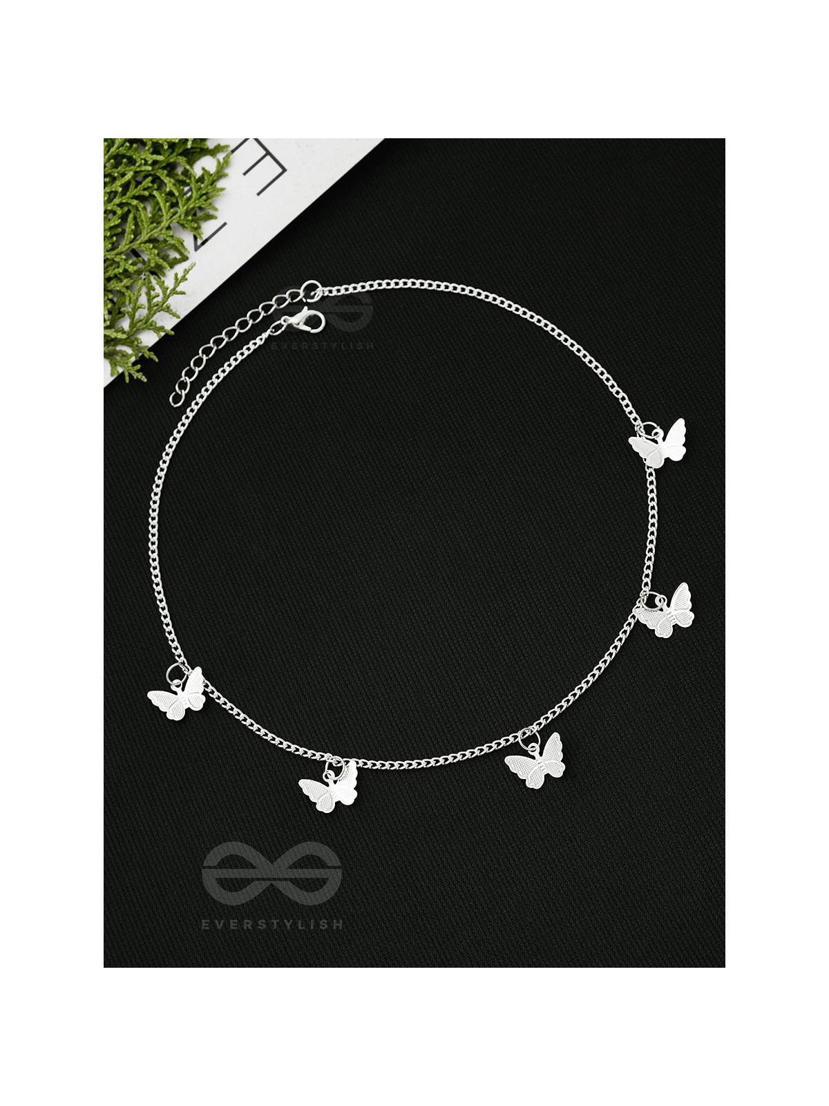 The Beguiling Butterflies - Statement Silver Neckpiece