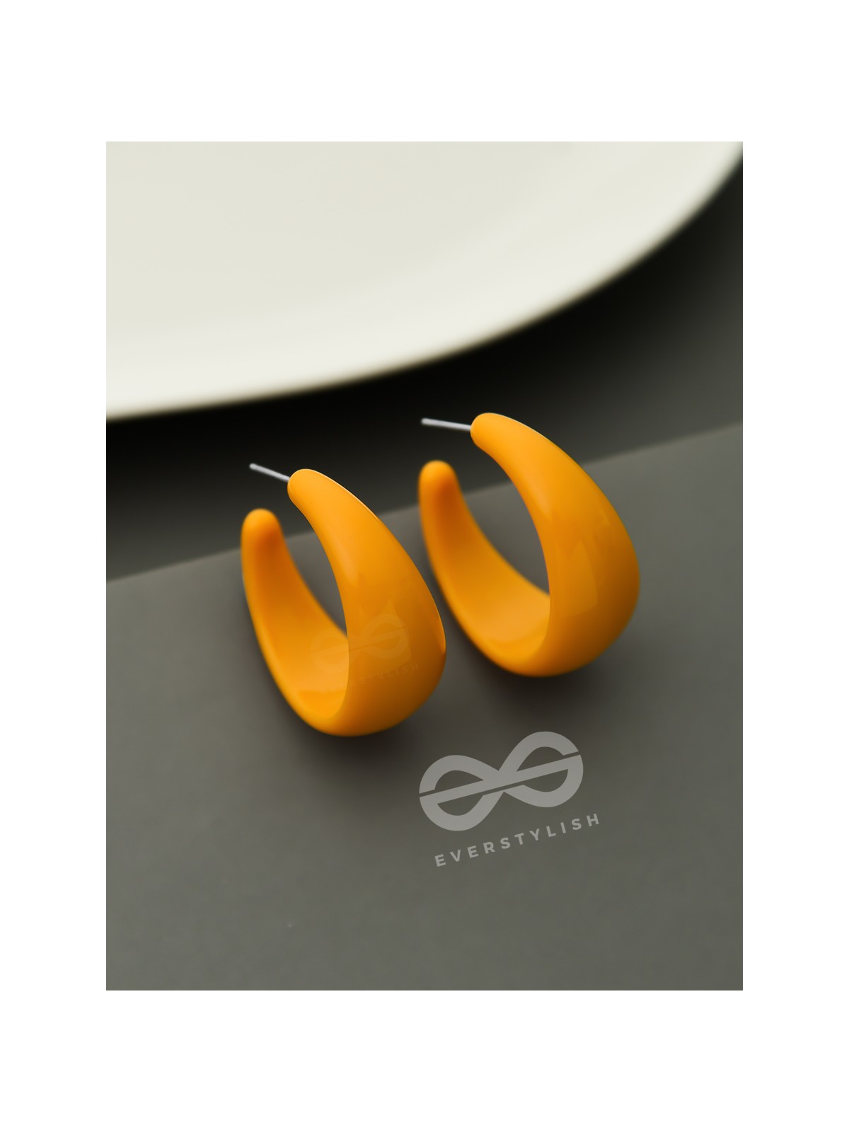 Effortlessly Classy - Statement Hoops (Mustard)