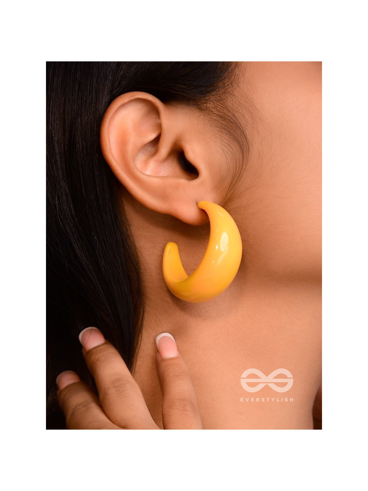 Effortlessly Classy - Statement Hoops (Mustard)