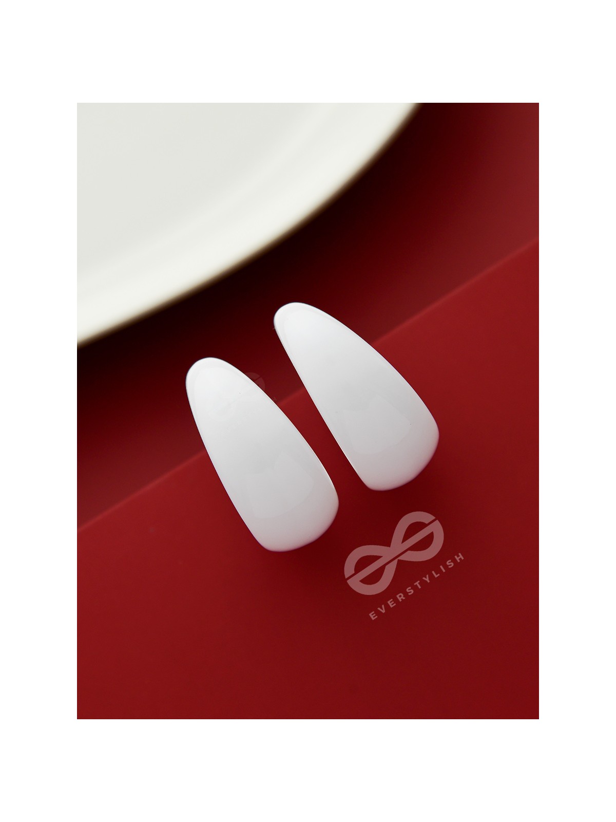 Effortlessly Classy - Statement Hoops (White)