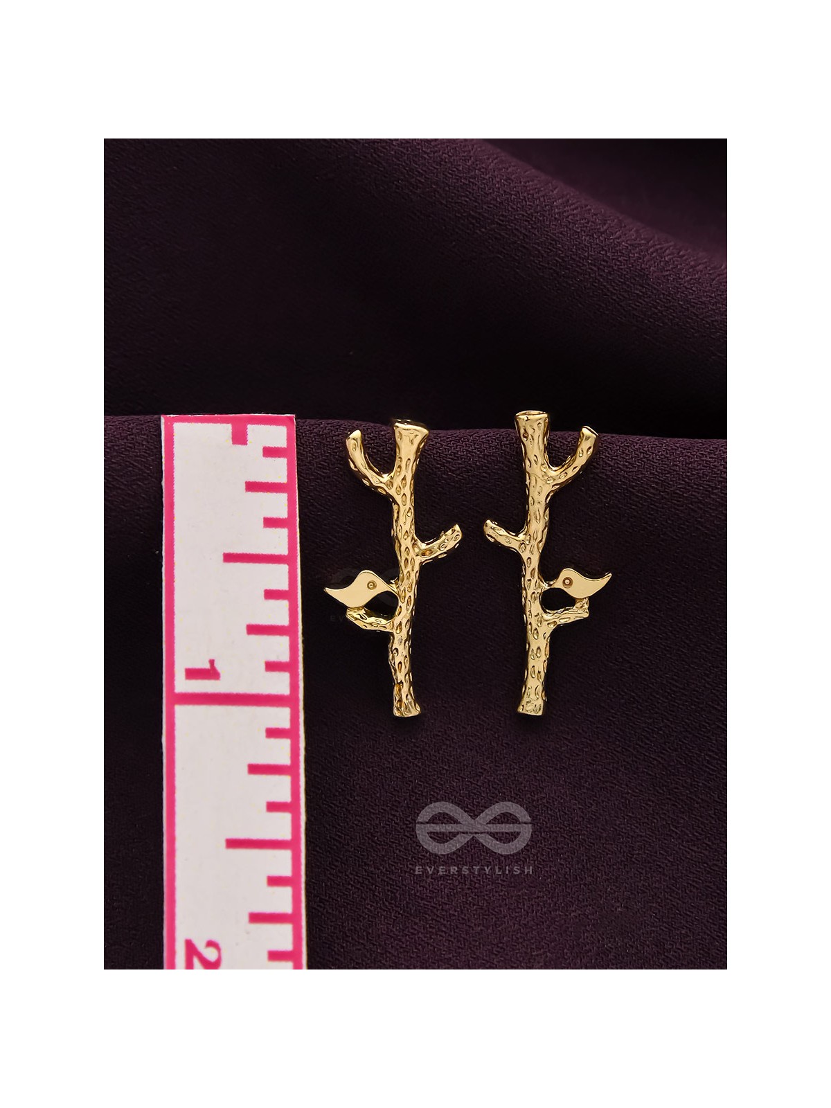 Bird on the Golden Tree- Casual Stud Earrings