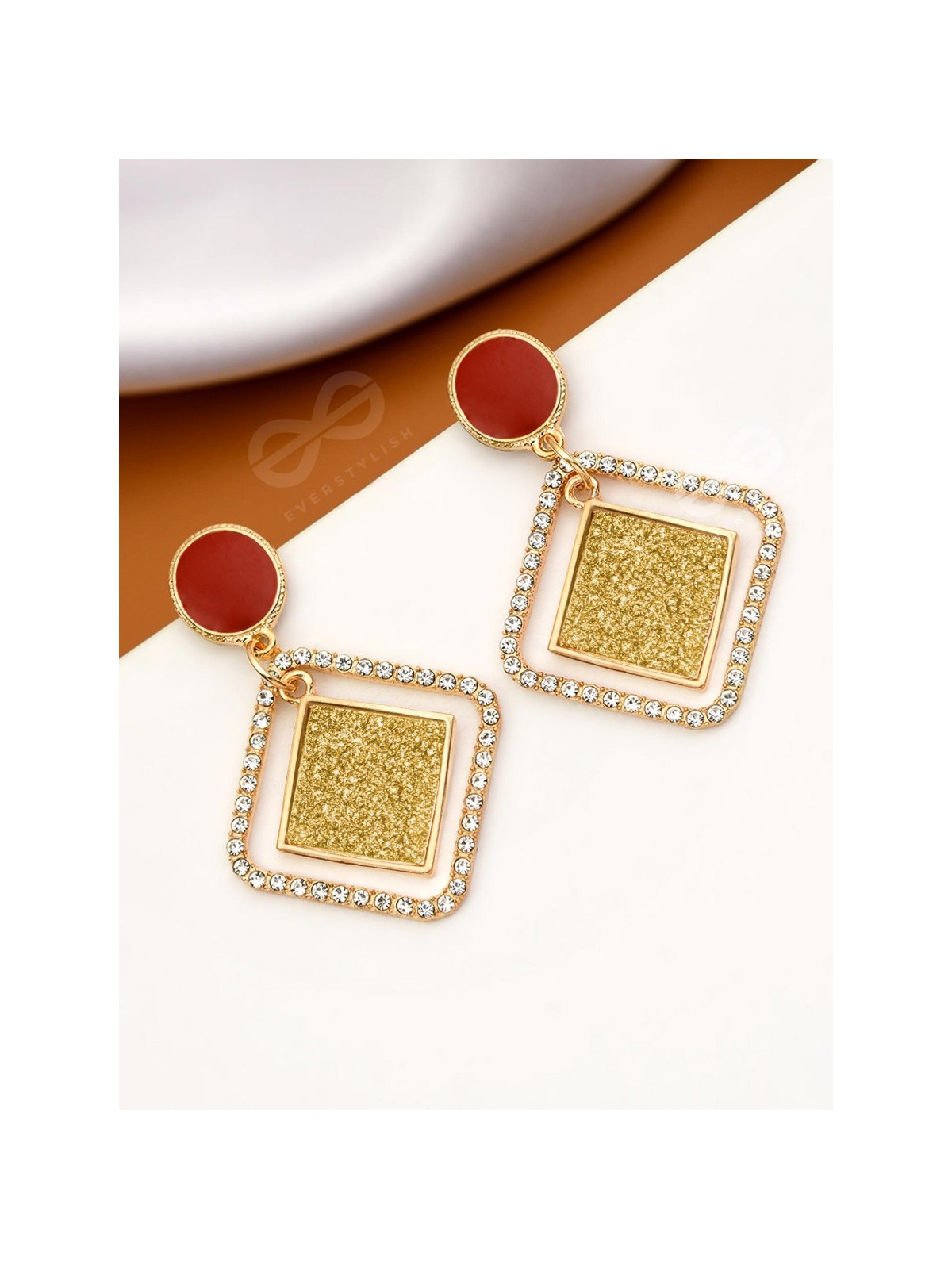 Golden# Glam and Gorgeous - Statement Earrings