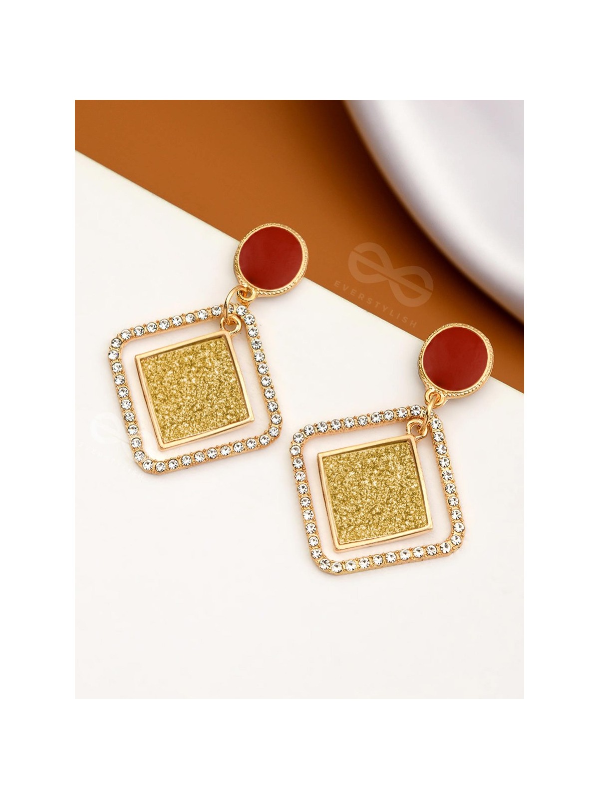 Golden# Glam and Gorgeous - Statement Earrings