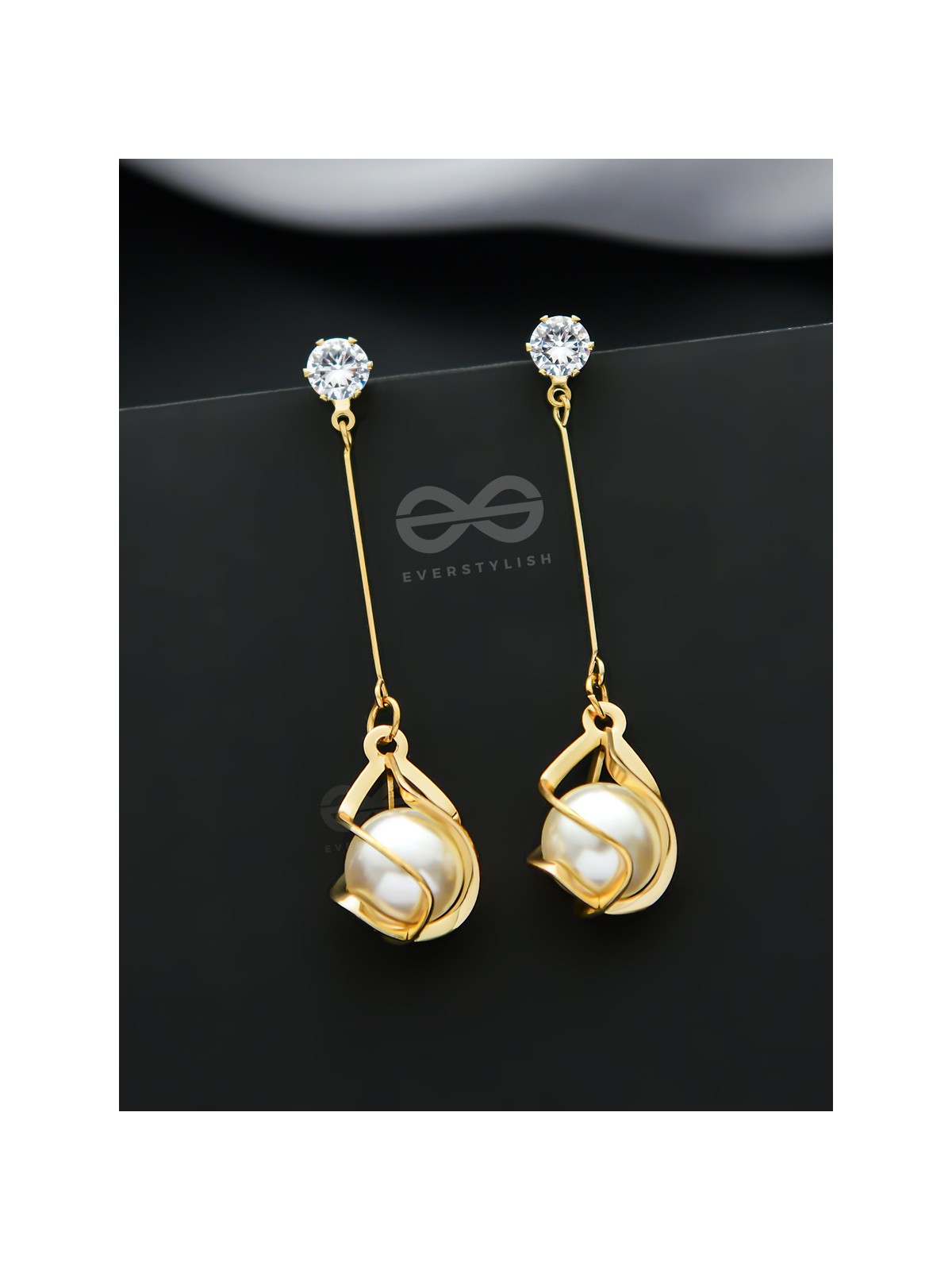 Pearl and Preciousness - Golden Danger Earrings