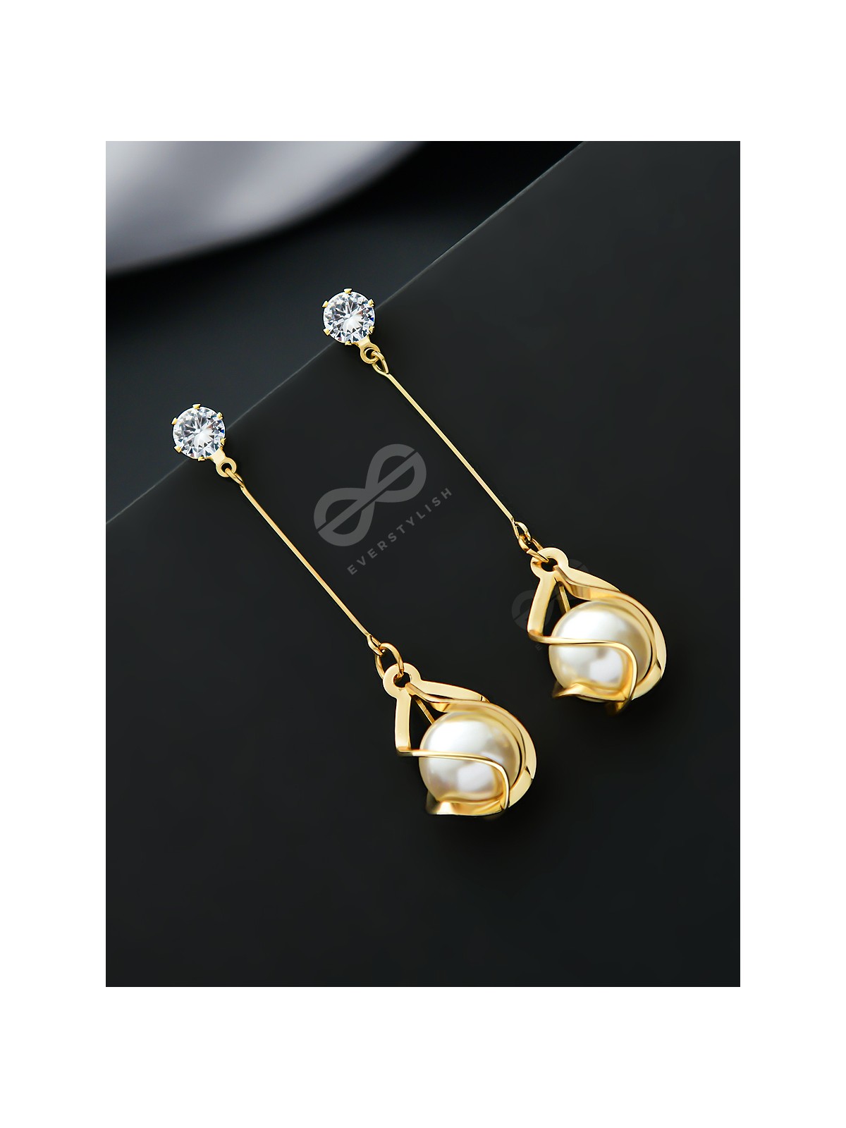 Pearl and Preciousness - Golden Danger Earrings
