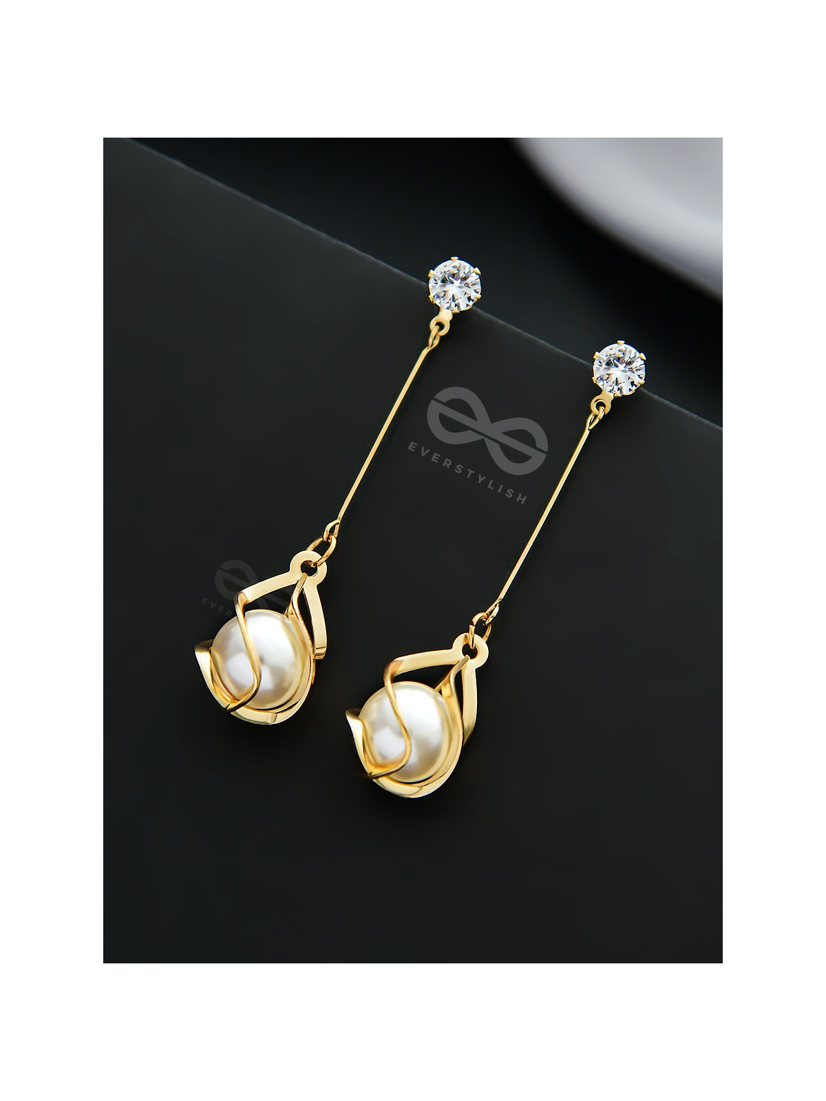 Pearl and Preciousness - Golden Danger Earrings